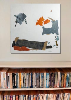 "Pensamientos libres"  acrílico abstracto , collage, polvo de mármol, técnica mixta