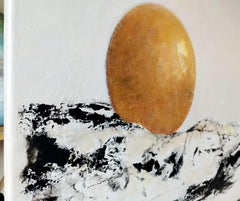 "Gratitude"  Abstract Acrylic , Marble, 80x80cm.