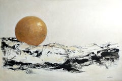 "Gratitude"  Abstract Acrylic , Marble, 80x80cm.