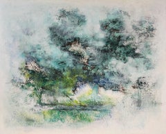 "Garanzia di freschezza"  pittura acrilica astratta su pannello di lino 81x100cm 2022
