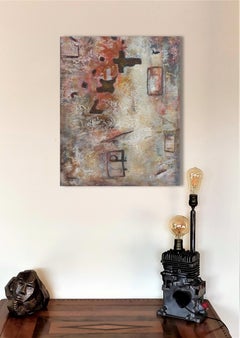 "Imprints of time" abstract acrylic  81x65cm 2022