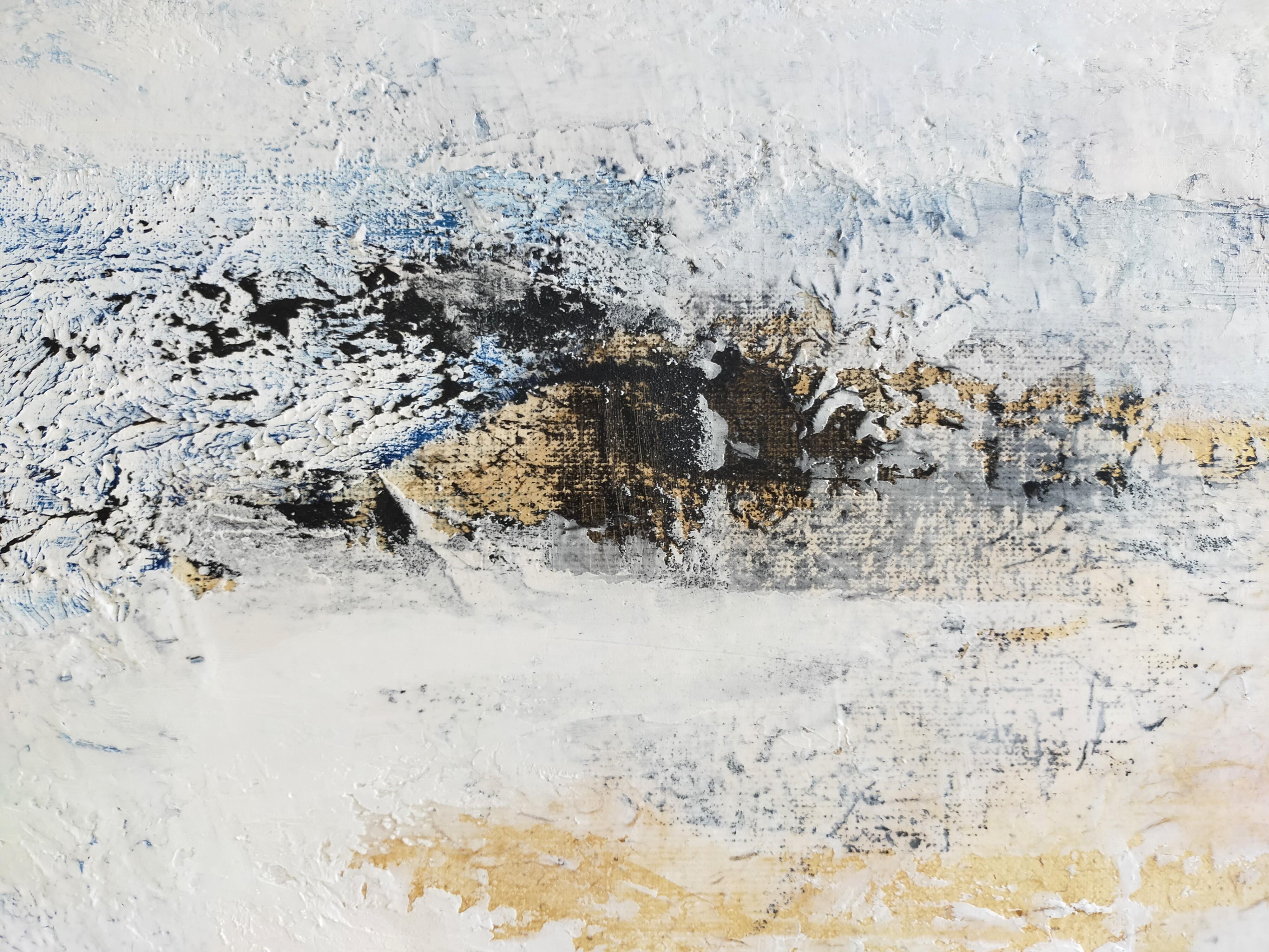 In Brittany this winter was very grey, very wet and the global climate very heavy. And ... all of a sudden a very nice day of clear skies, fresh and tonic air.
It was by thanking these gifts that I painted this painting. I wanted it to be very