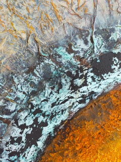 "Metafísica de la luz" pintura acrílica abstracta sobre panel de lino 100x100cm 2022