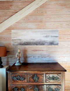 "Espacio abierto 1"  paisaje figurativo acrílico sobre panel de lino 40x120cm 2017