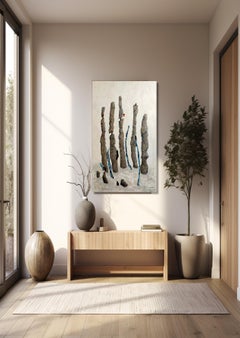 "Sentinels" abstract acrylic on linen canvas