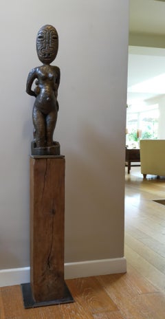 "Archaic maternity" bronze figurative sculpture a set of 8 53x15x10cm 2009