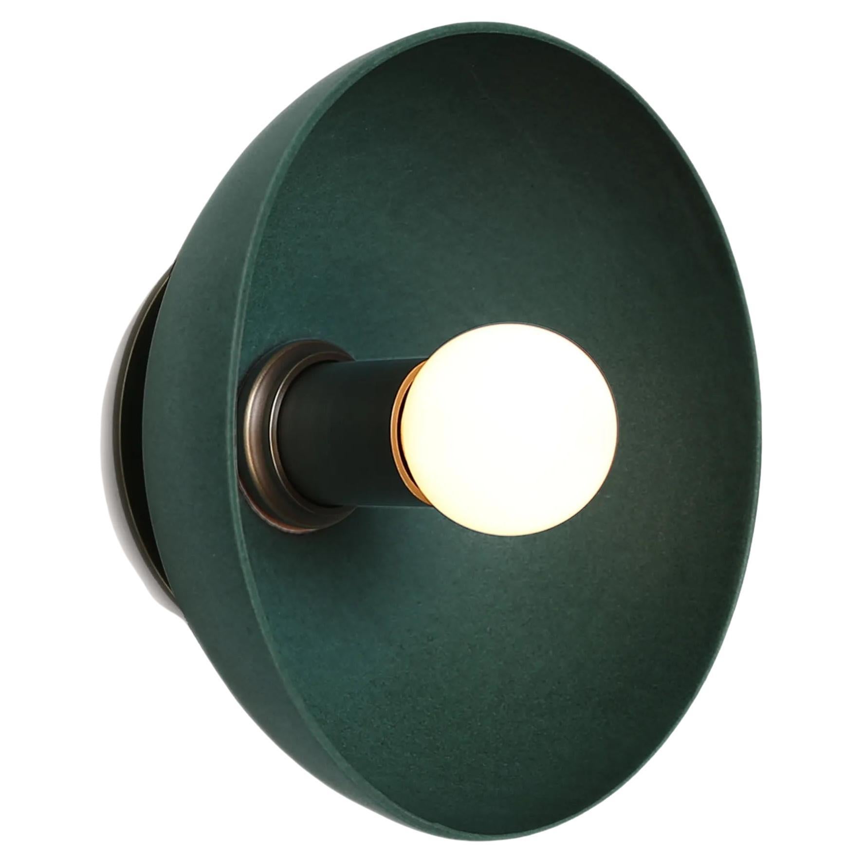 Emmet Sconce, Large ADA, Handcrafted in Terracotta and Brass by Pax Lighting For Sale