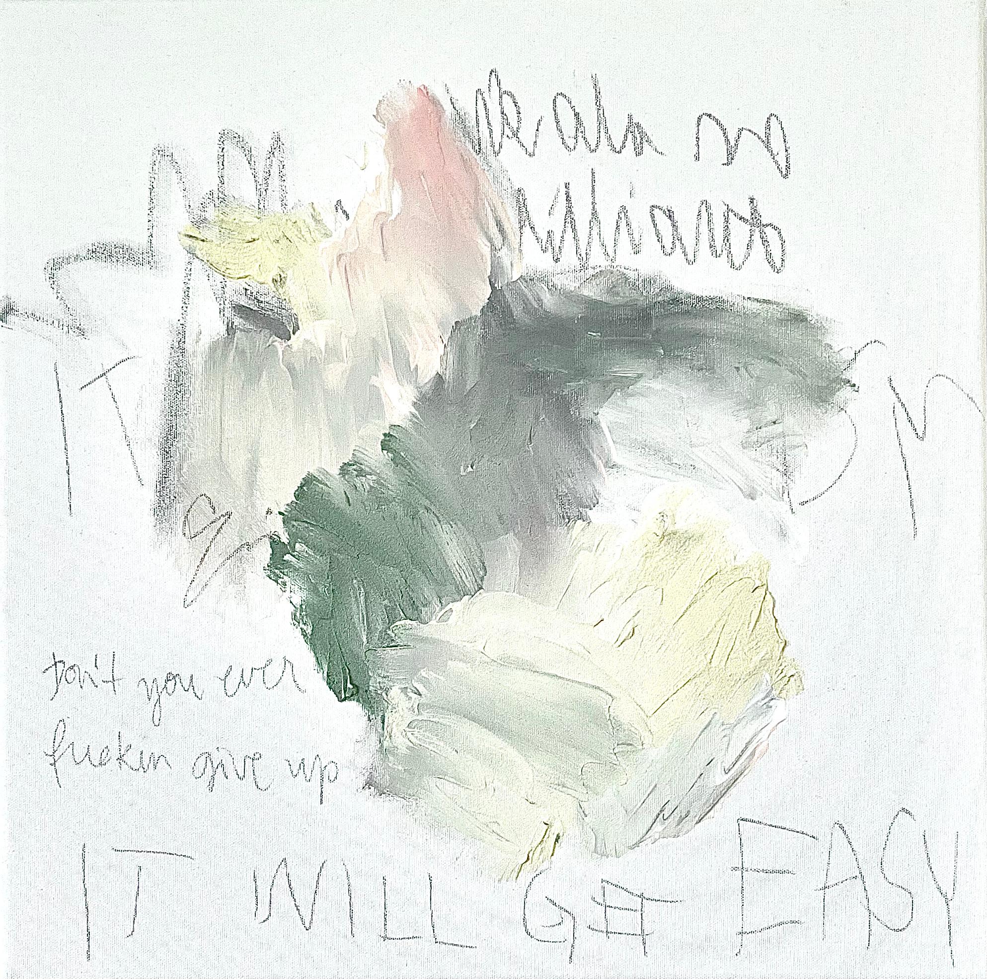 Abstract Painting Emmi Granlund - expressionniste abstrait, œuvre d'art scandinave « n'abandonnez pas »