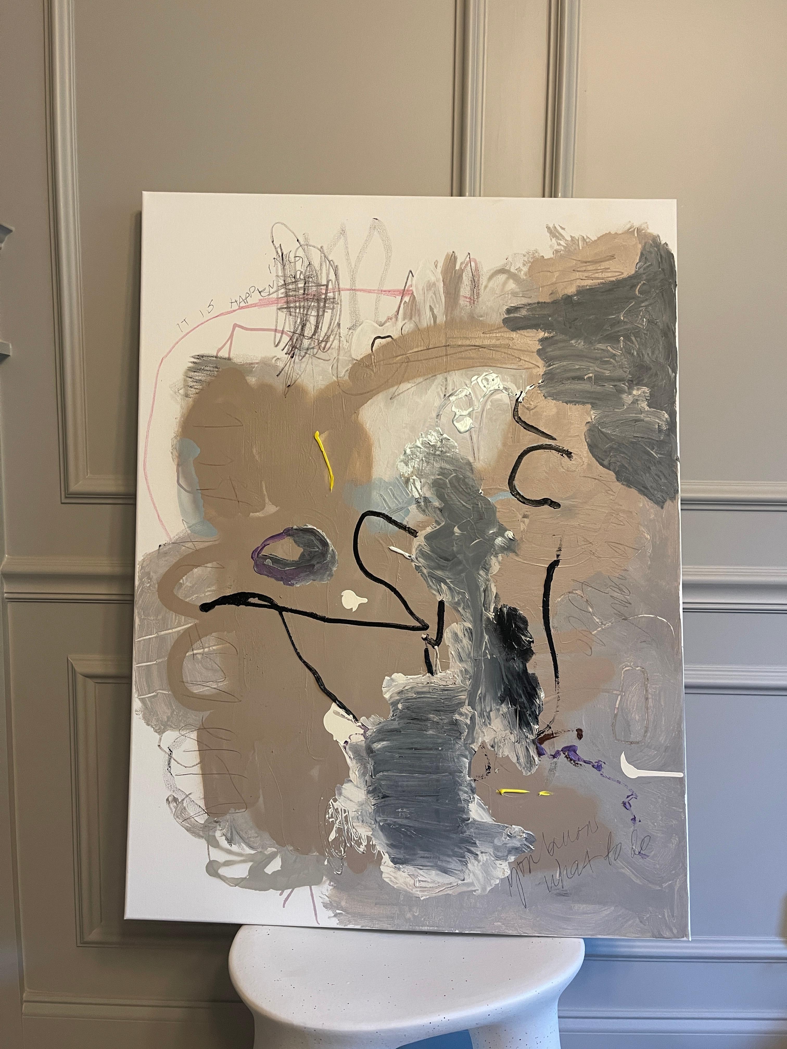 opera d'arte astratta espressionista scandinava 