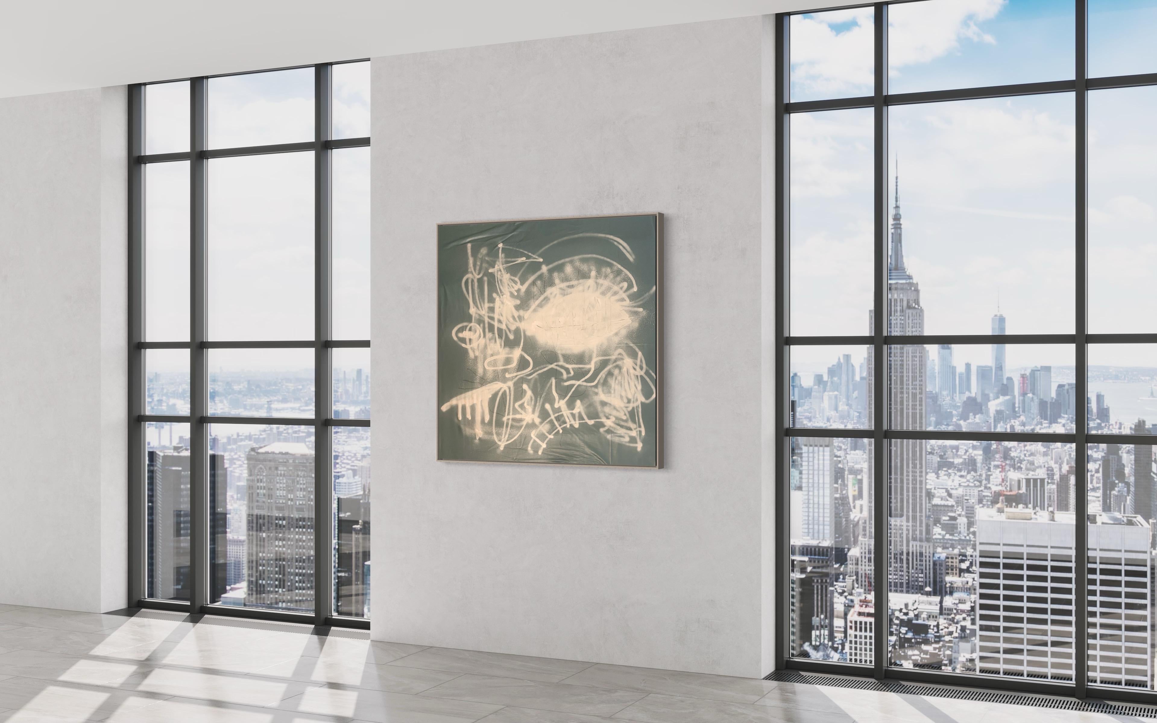 Abstract Painting di Emmi Granlund - 'Now Is Now' Espressionista astratto, opera d'arte scandinava, benzina