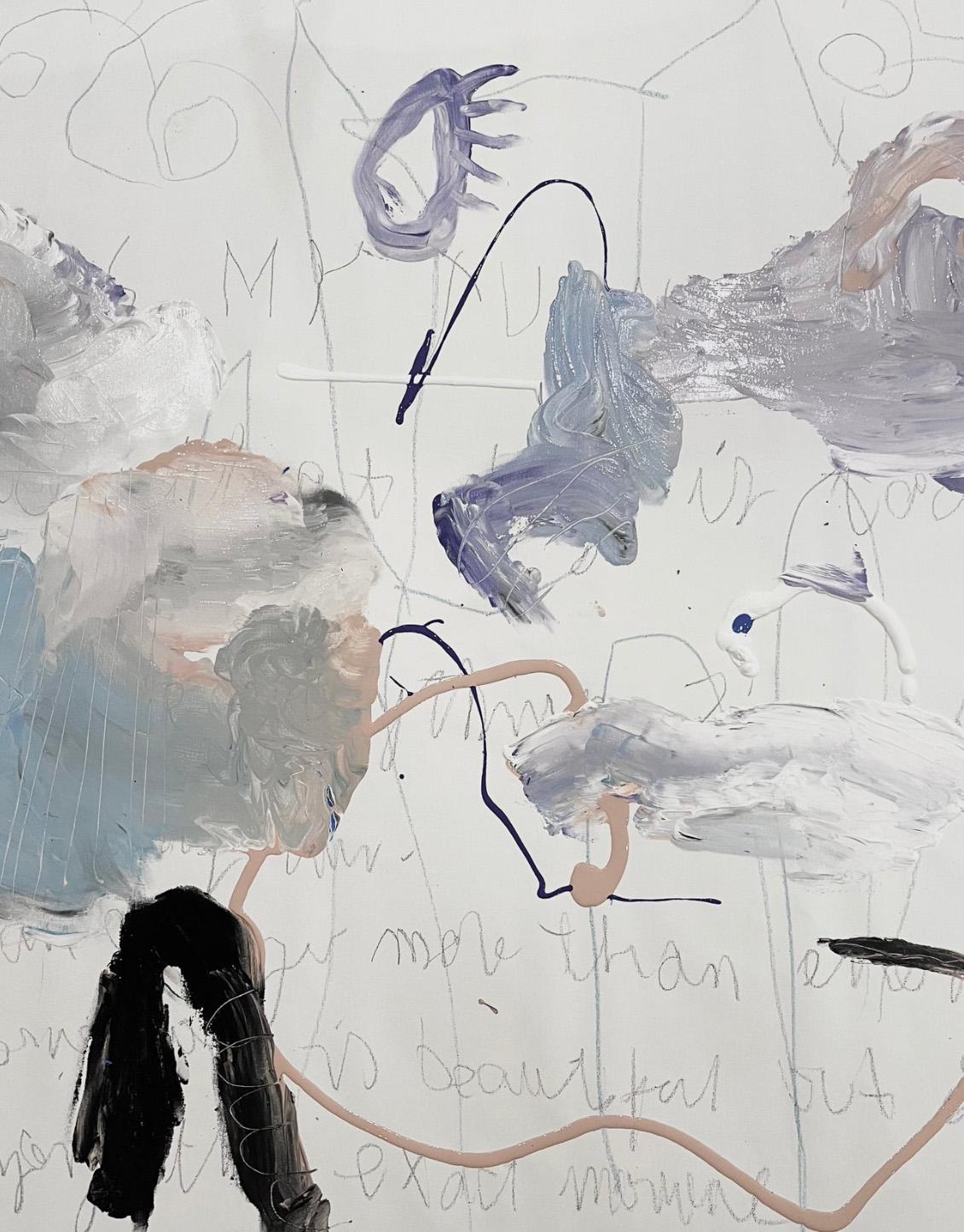 'Apri il tuo cuore' Espressionista astratto, opera d'arte scandinava, minimale - Painting di Emmi Granlund