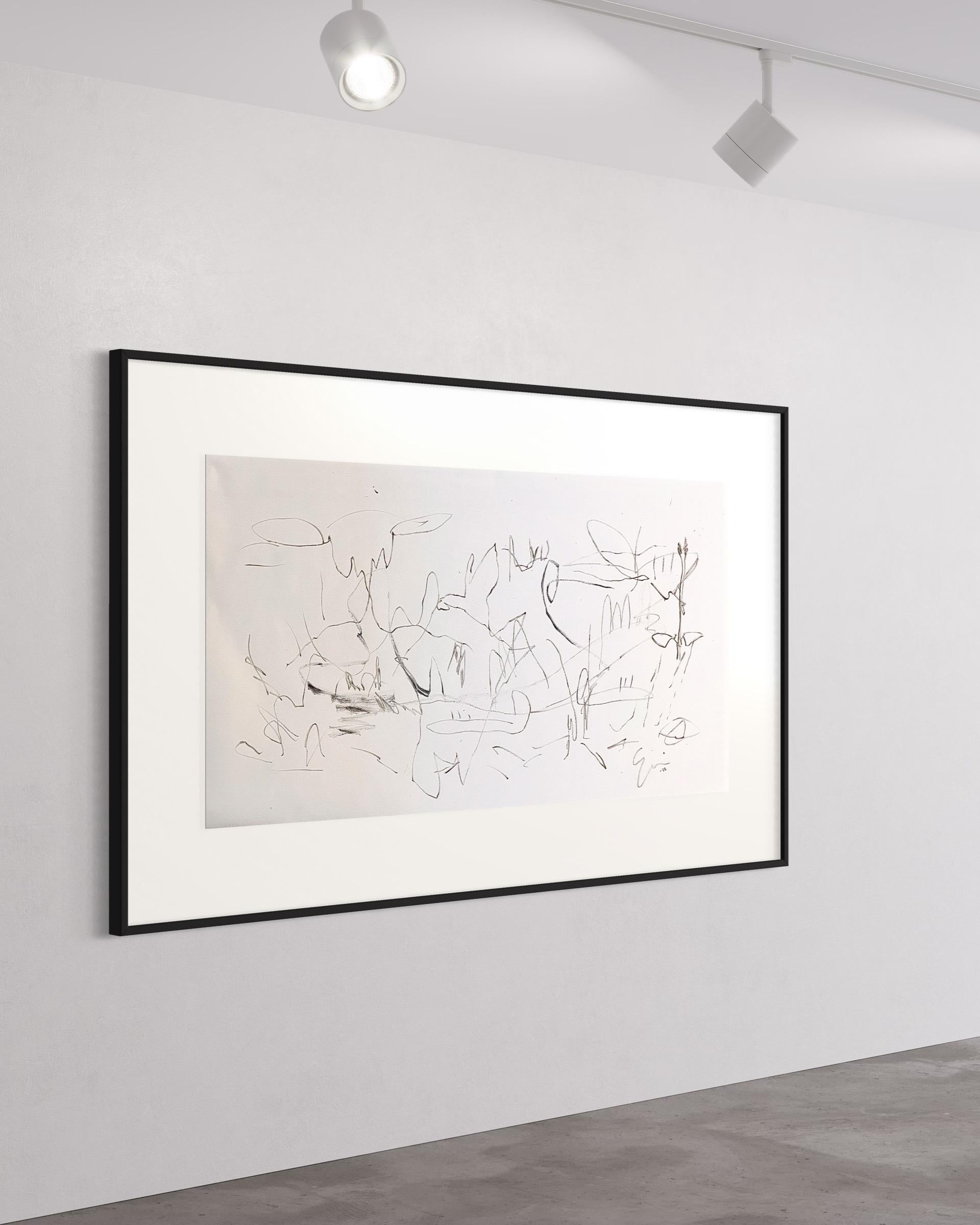 Abstrakter Expressionismus „Surrender III“, skandinavisches Kunstwerk, weißer Sockel, minimalistisch im Angebot 3