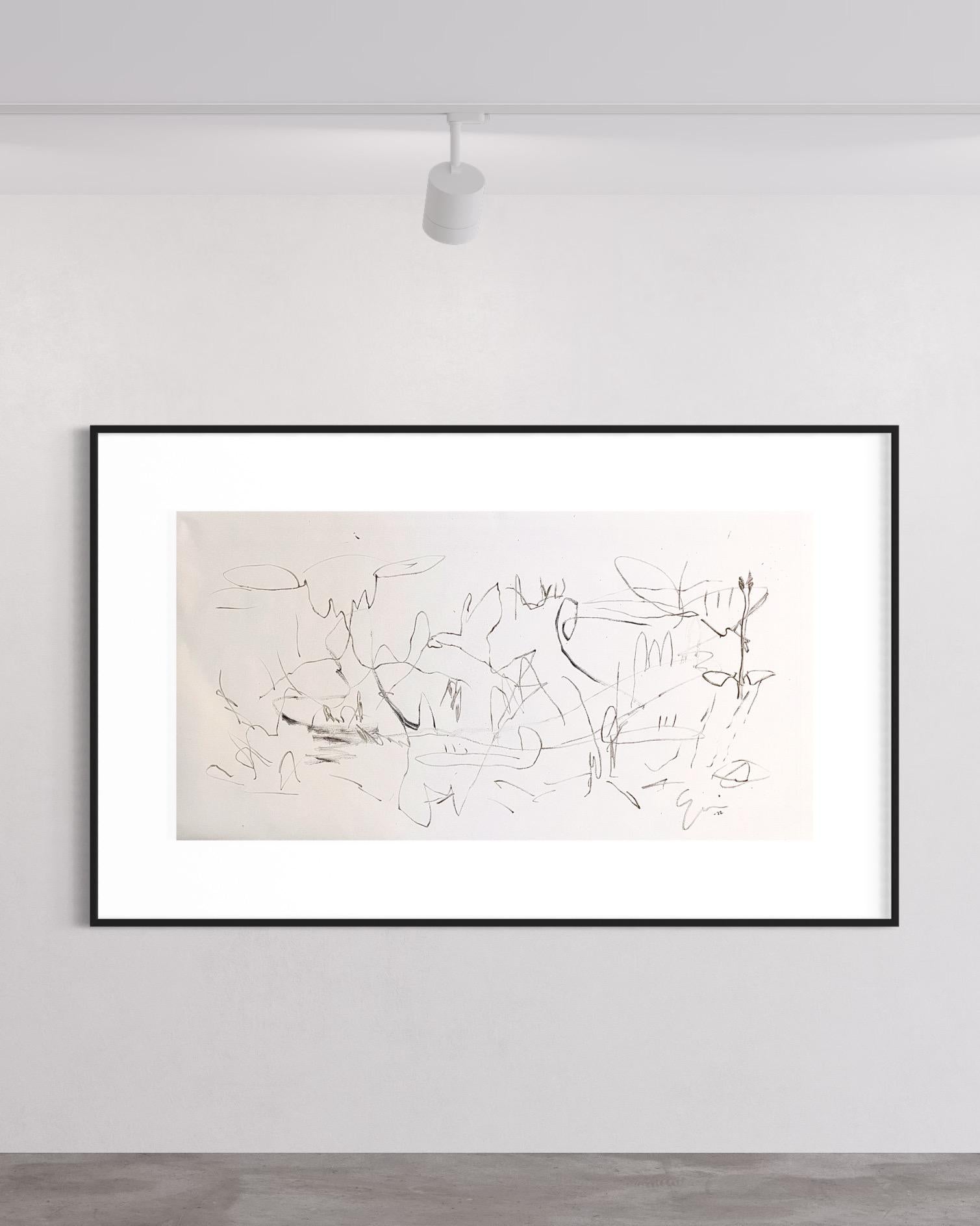Abstrakter Expressionismus „Surrender III“, skandinavisches Kunstwerk, weißer Sockel, minimalistisch im Angebot 4