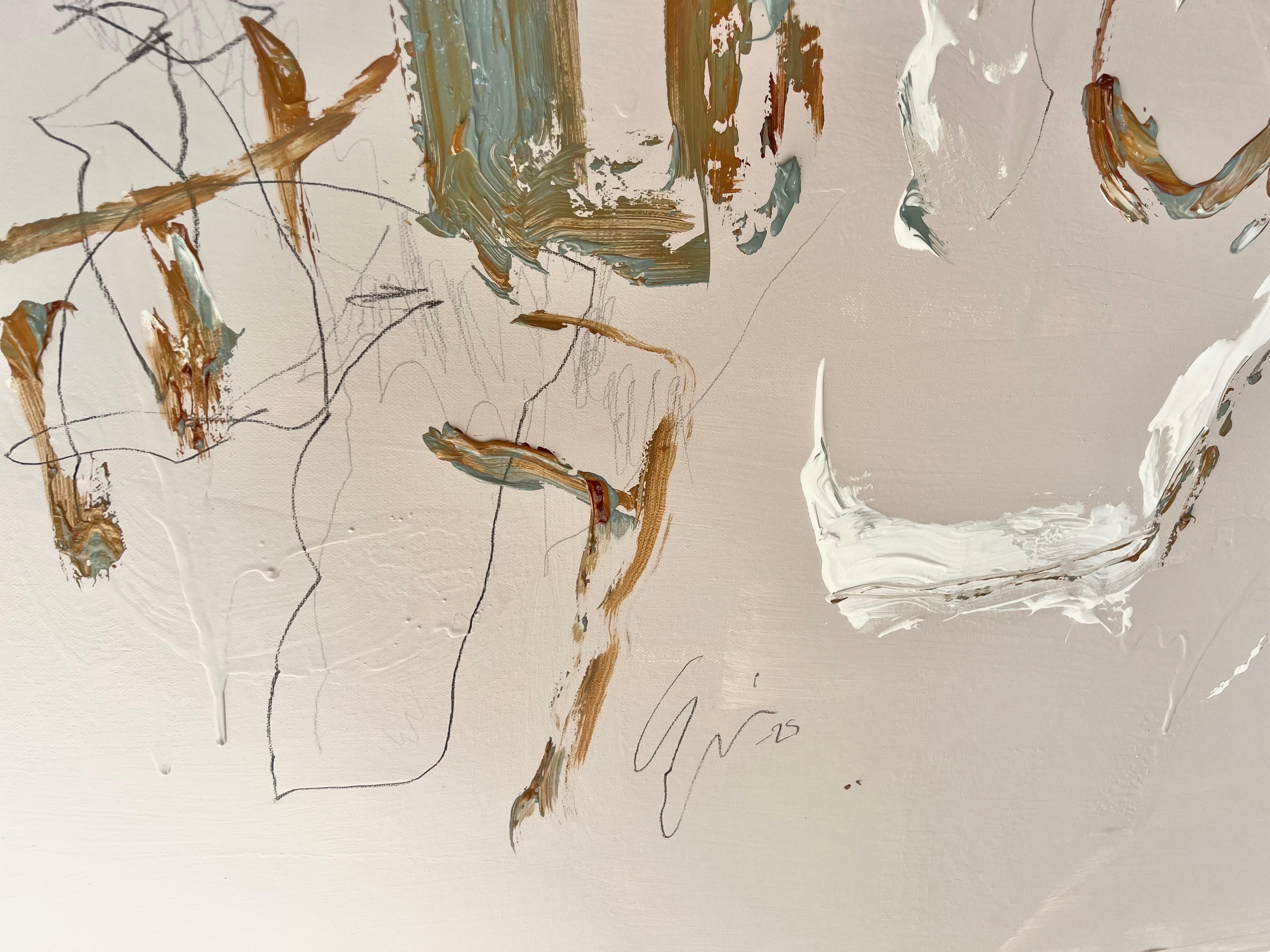 'For What It Is' abstract elegant nordic painting For Sale 5