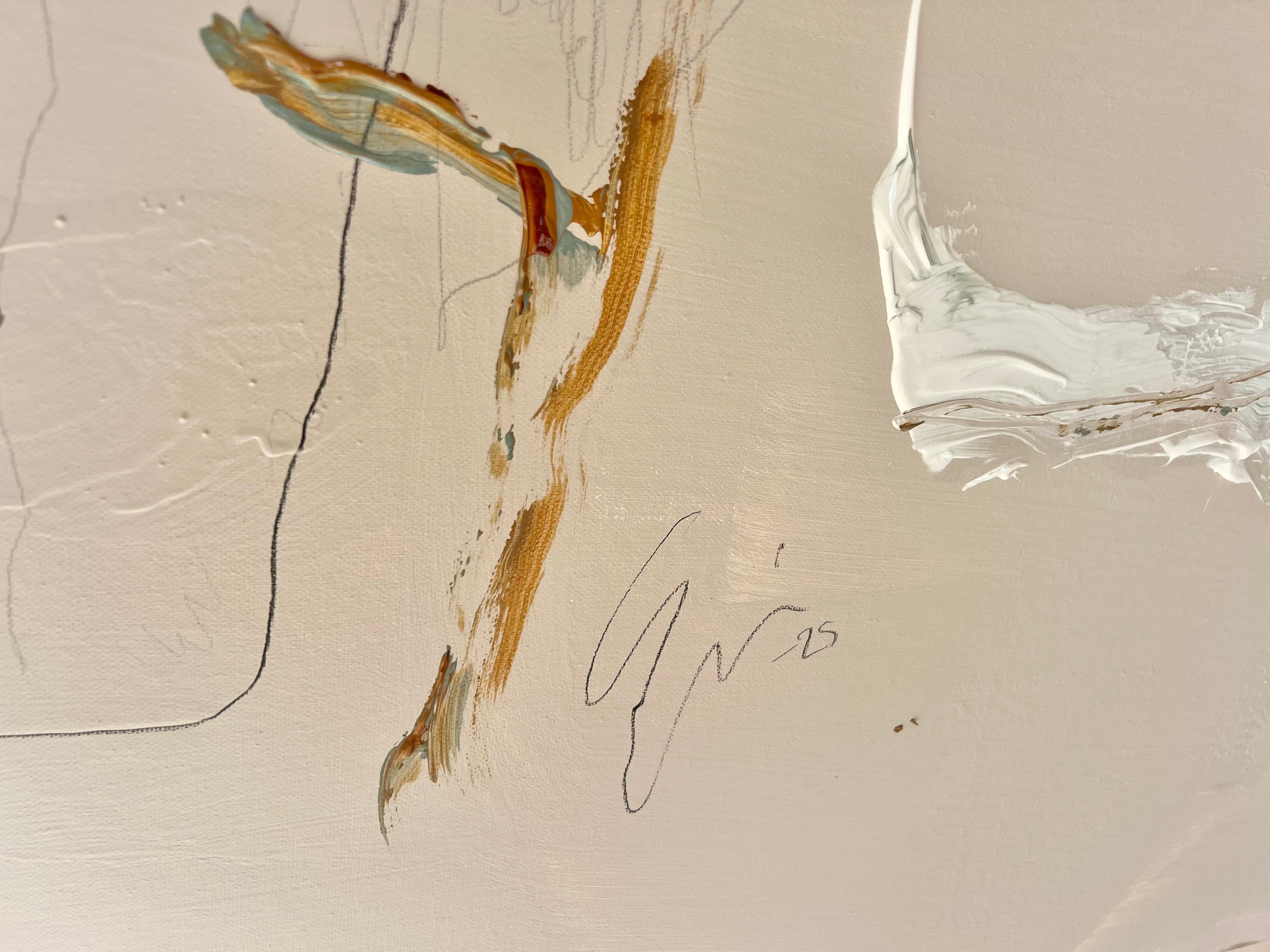 'For What It Is' abstract elegant nordic painting For Sale 6