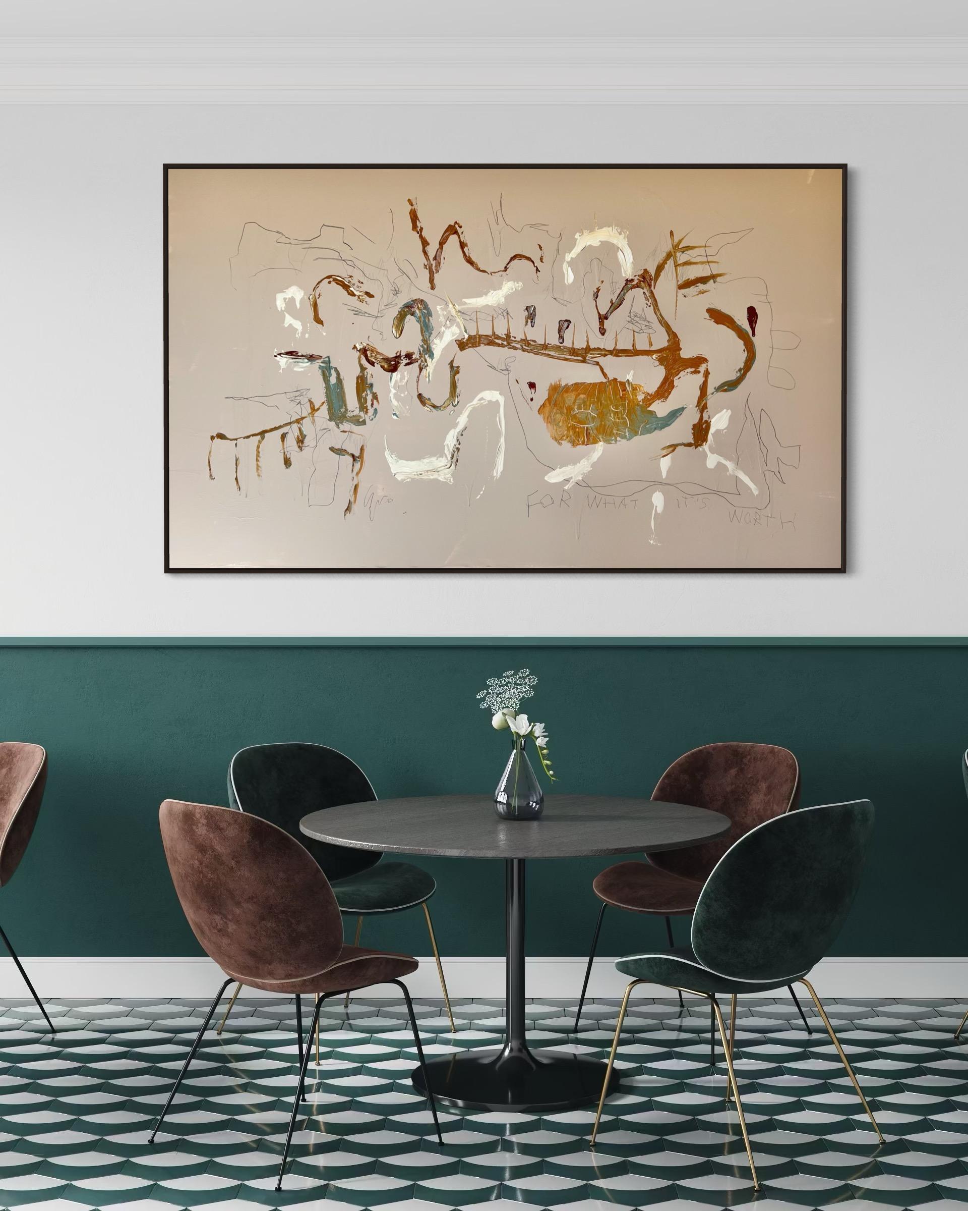 'For What It Is' abstract elegant nordic painting For Sale 14