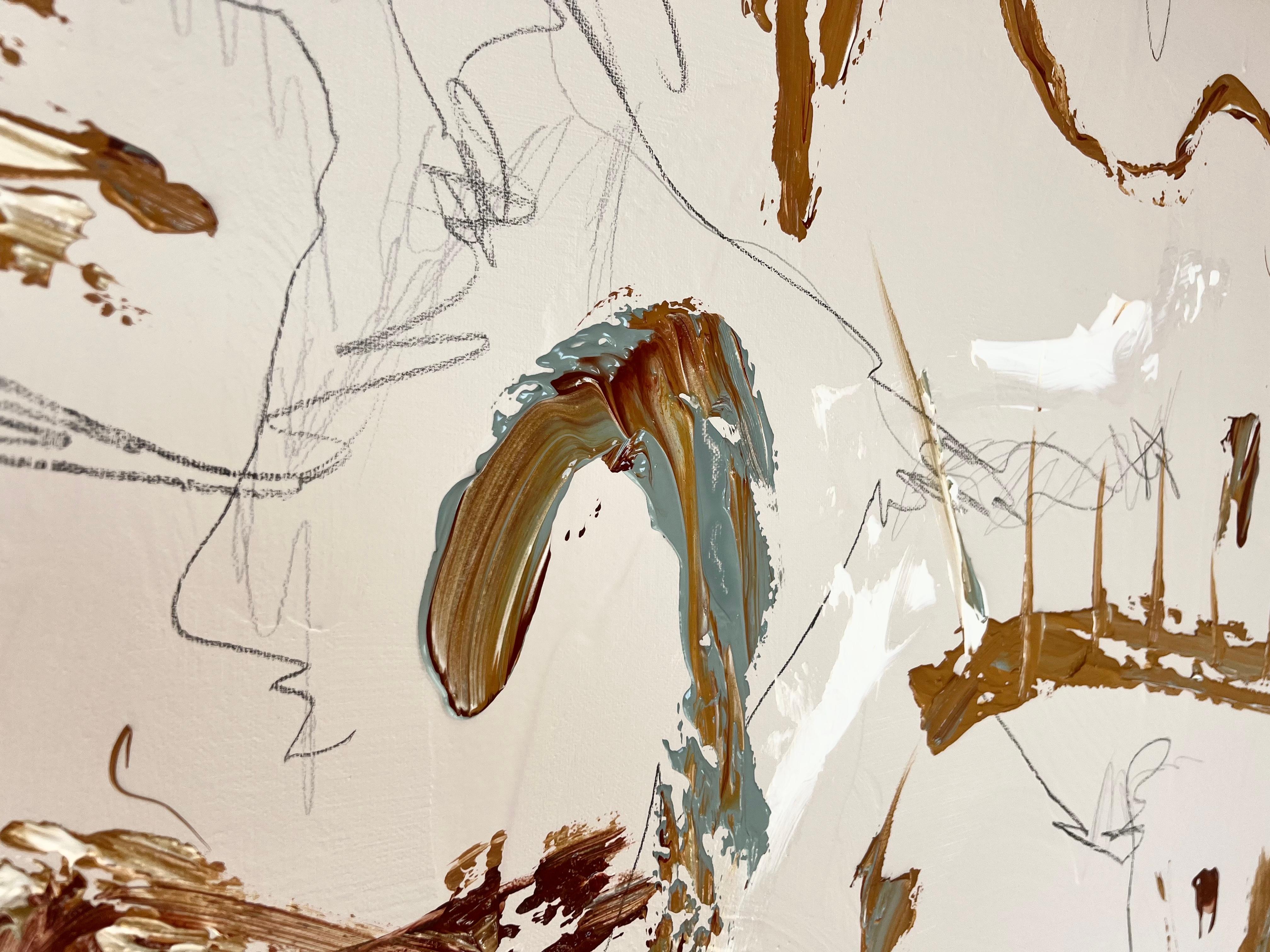'For What It Is' abstract elegant nordic painting For Sale 2