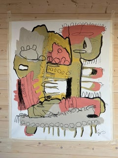 Frequency Bloom" - Un audaz graffiti abstracto con energía primaveral nórdica