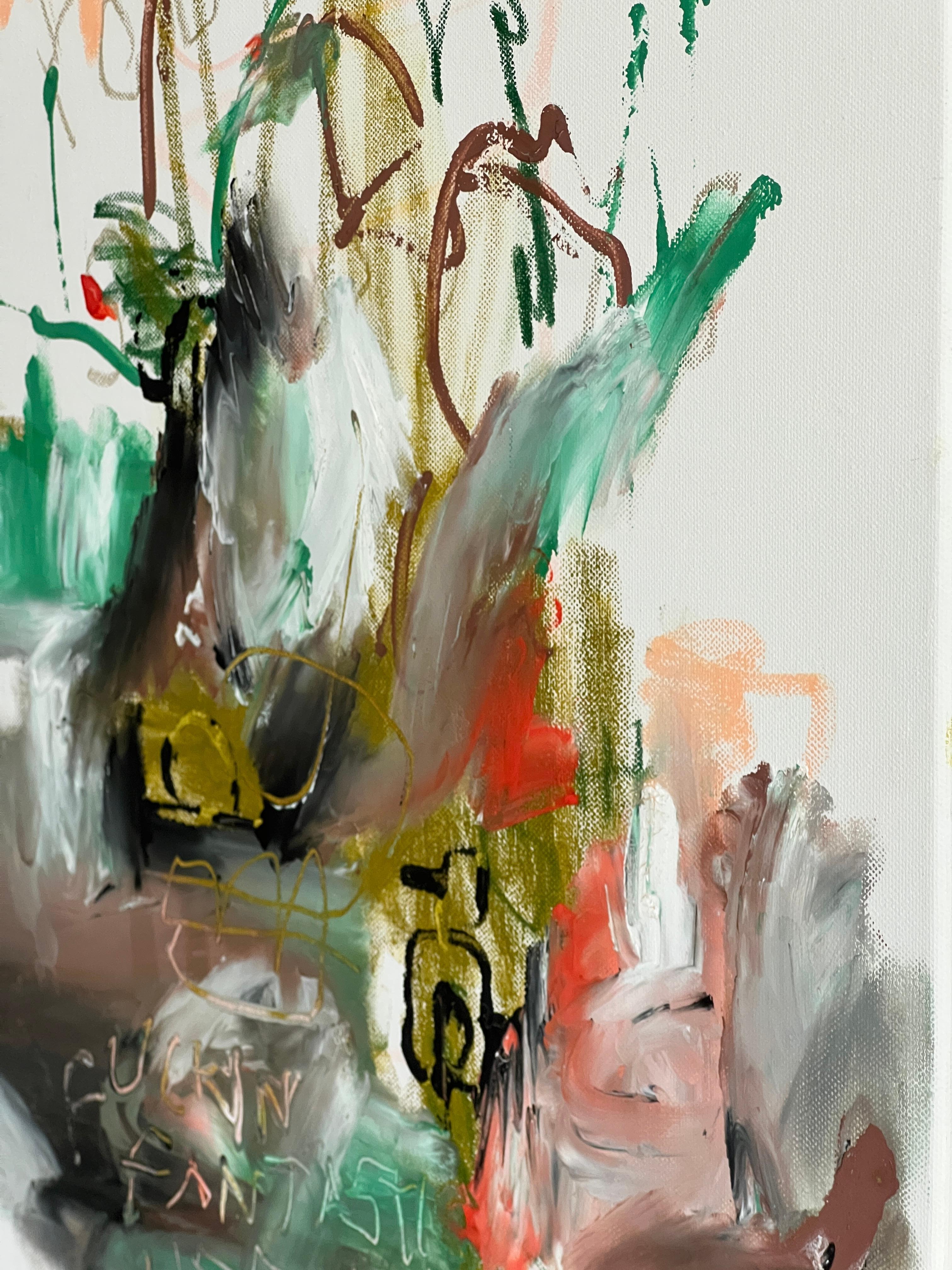 Beauty Beneath the Chaos, Abstract Expressionist Painting by Emmi Iida For Sale 4