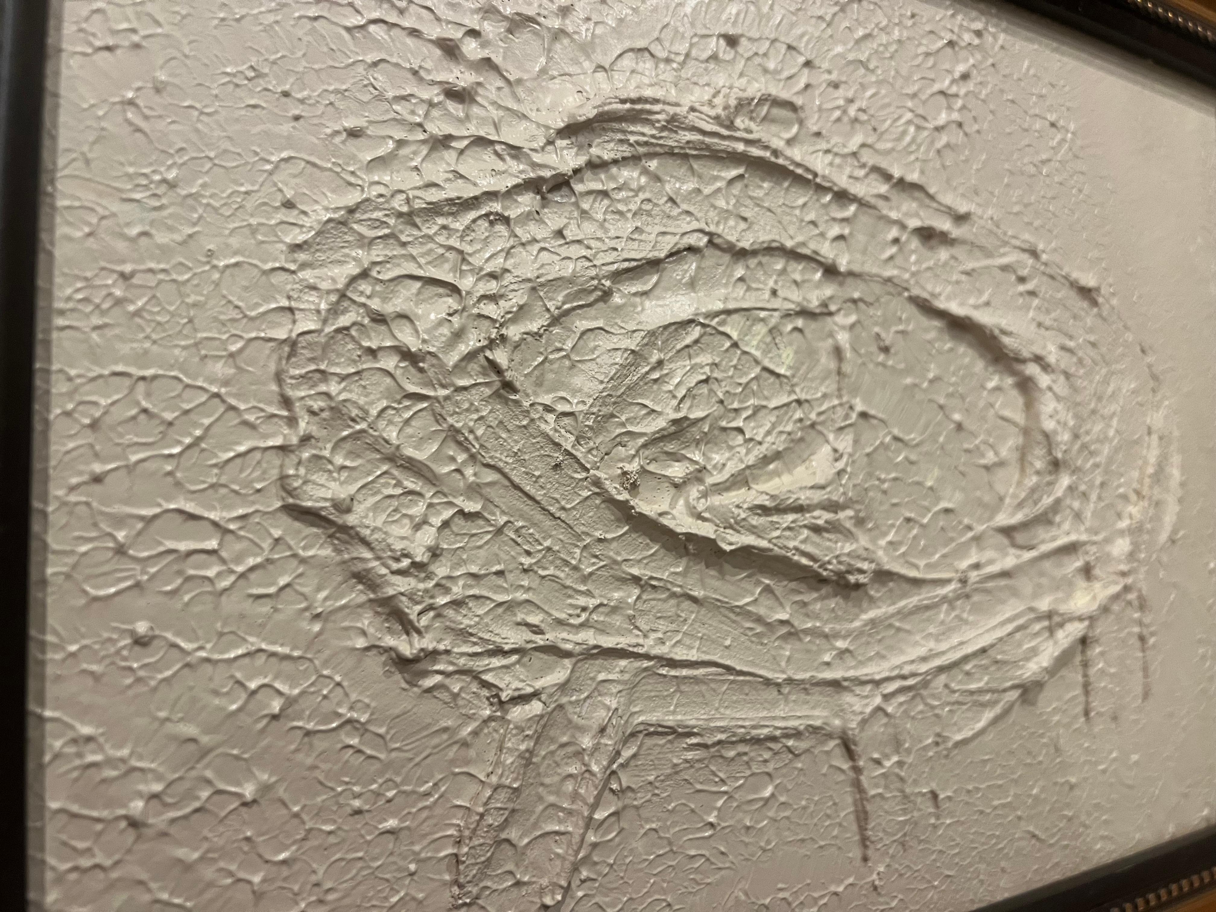 'Become' abstract, chic, elegant mystical nordic acrylic painting beige mud - Painting by EMMI IIDA