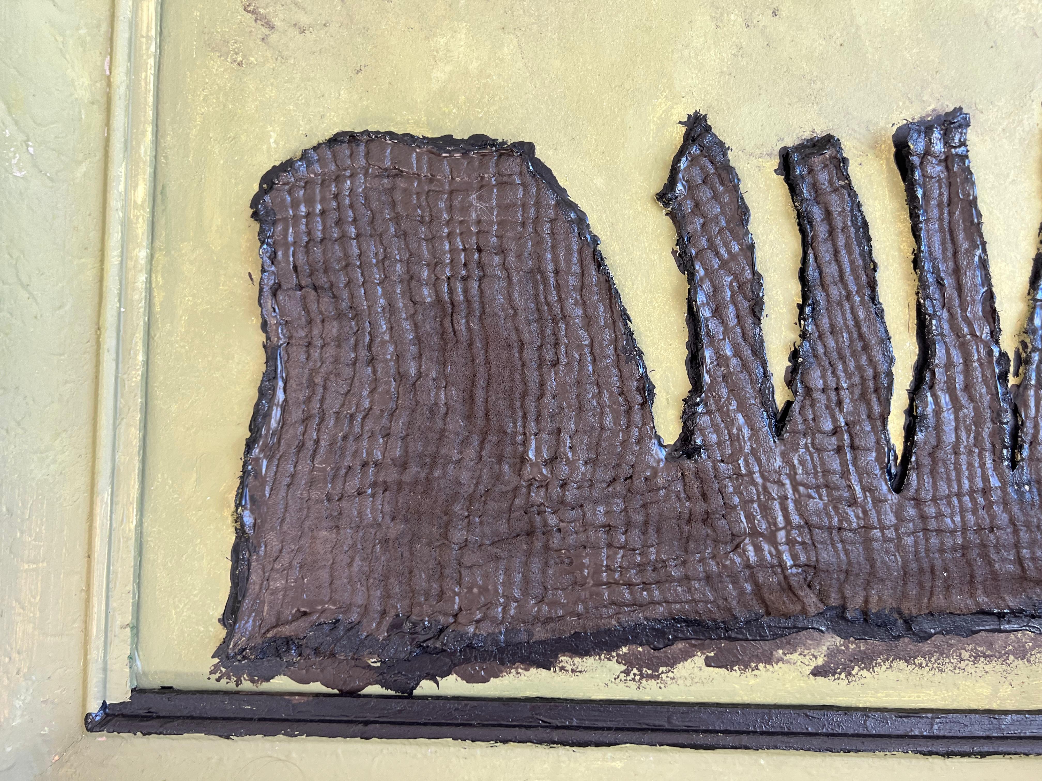 „Ground“ abstraktes, schickes, elegantes, mystisches nordisches Acrylgemälde in Grün-Schwarz – Painting von EMMI IIDA