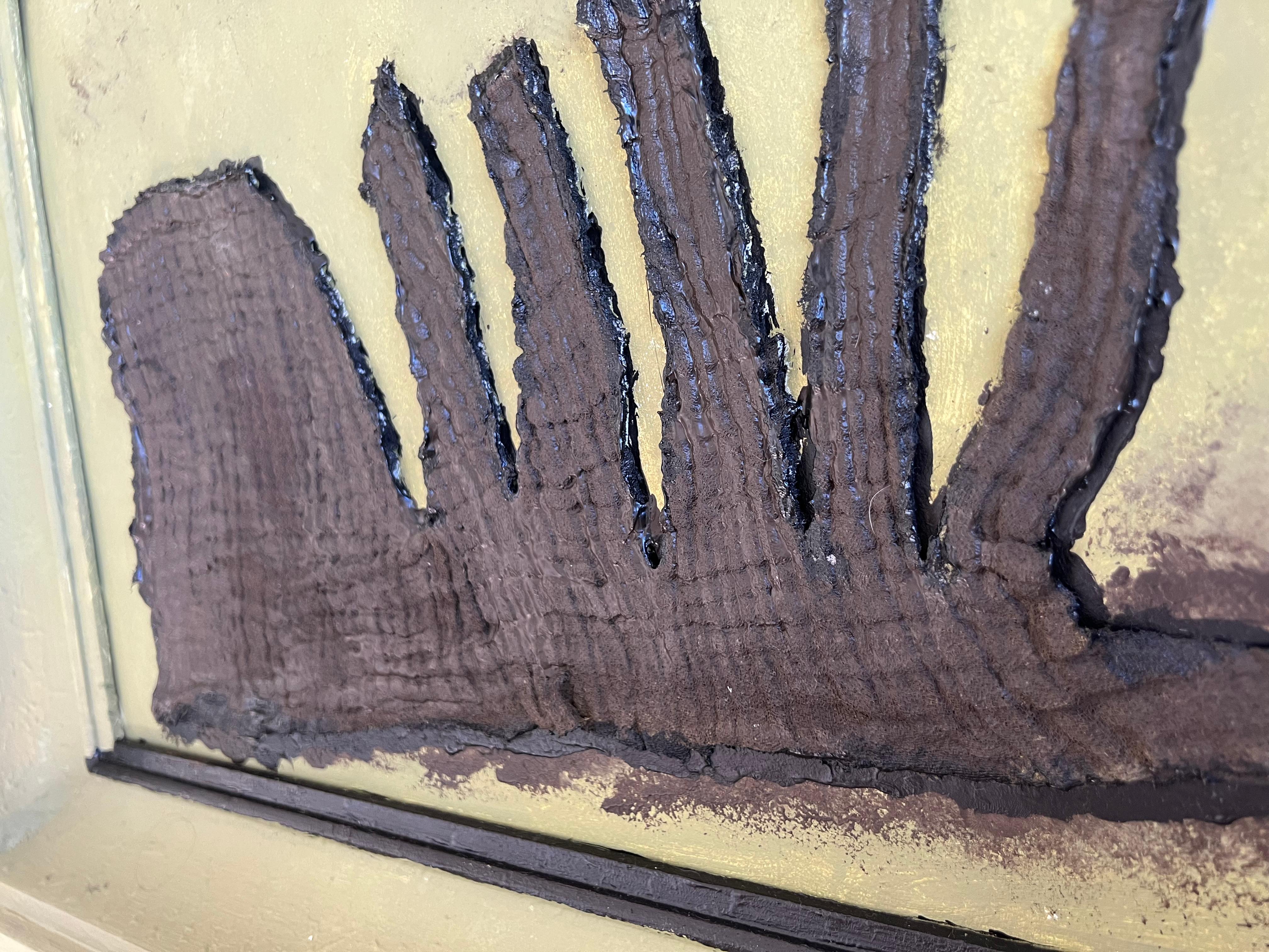 „Ground“ abstraktes, schickes, elegantes, mystisches nordisches Acrylgemälde in Grün-Schwarz (Abstrakt), Painting, von EMMI IIDA
