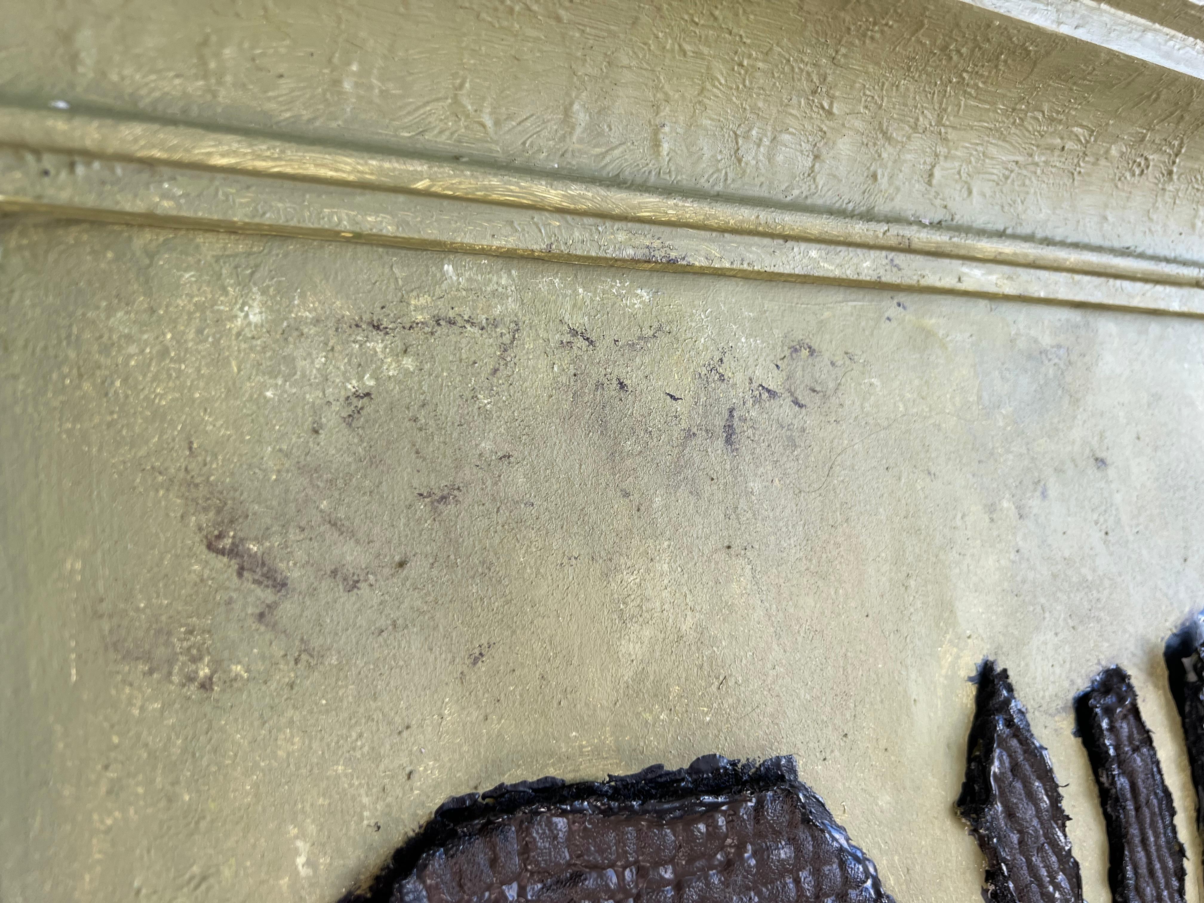 „Ground“ abstraktes, schickes, elegantes, mystisches nordisches Acrylgemälde in Grün-Schwarz im Angebot 2