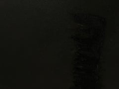 Veiled Currents III – Nordic Abstract Acrylic Painting with Black Fabric Texture