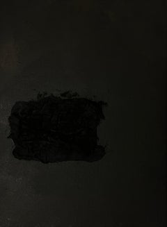 'Corrientes Veladas IV' abstracto chic tejido místico nórdico pintura acrílica negro
