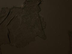 Veiled Currents V – Nordic Abstract Acrylic Painting with Black Fabric Texture