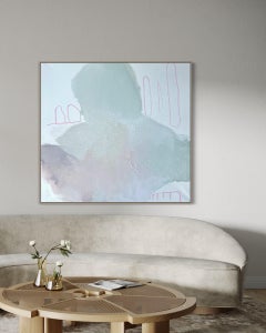 004 ”THESE ARE MY PLANS” minimalistic abstract pastel light beige parisian art