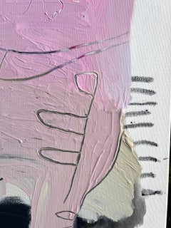 Protezione divina - Quadro astratto minimalista contemporaneo in acrilico color lavanda