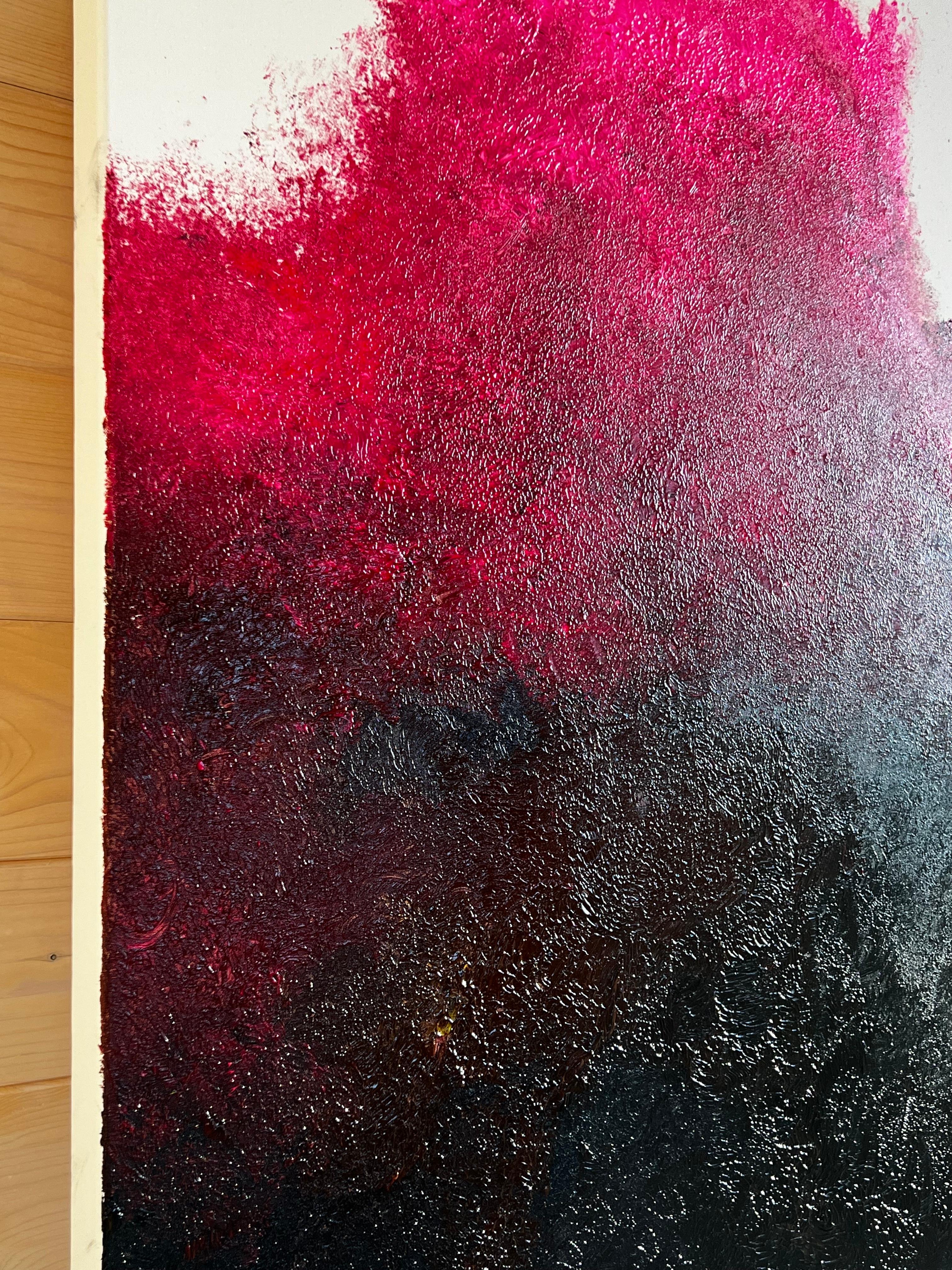 All the Pretty Dreams — Large Abstract Expressionist Painting in Pink and Brown For Sale 9