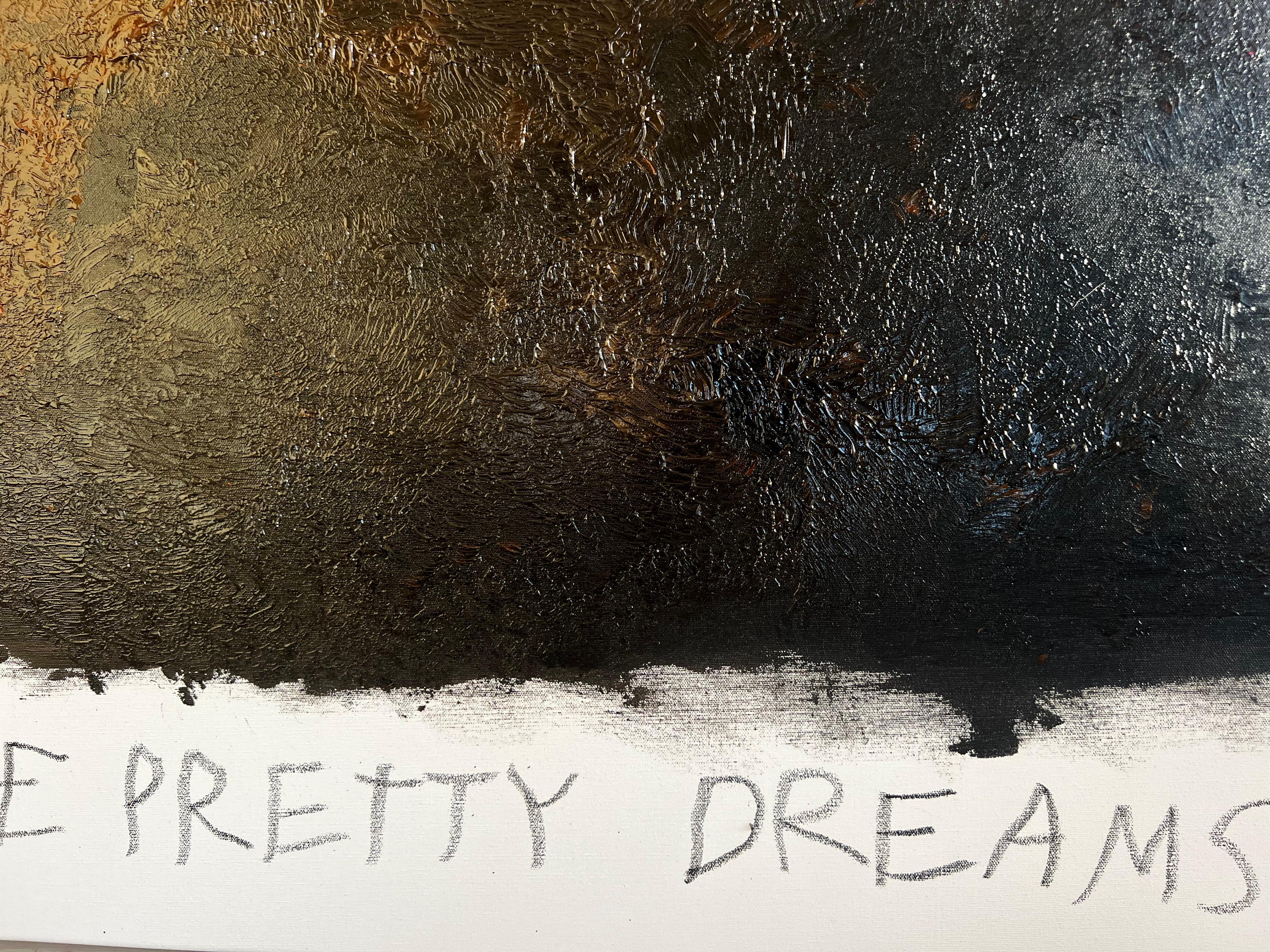 All the Pretty Dreams — Large Abstract Expressionist Painting in Pink and Brown For Sale 14