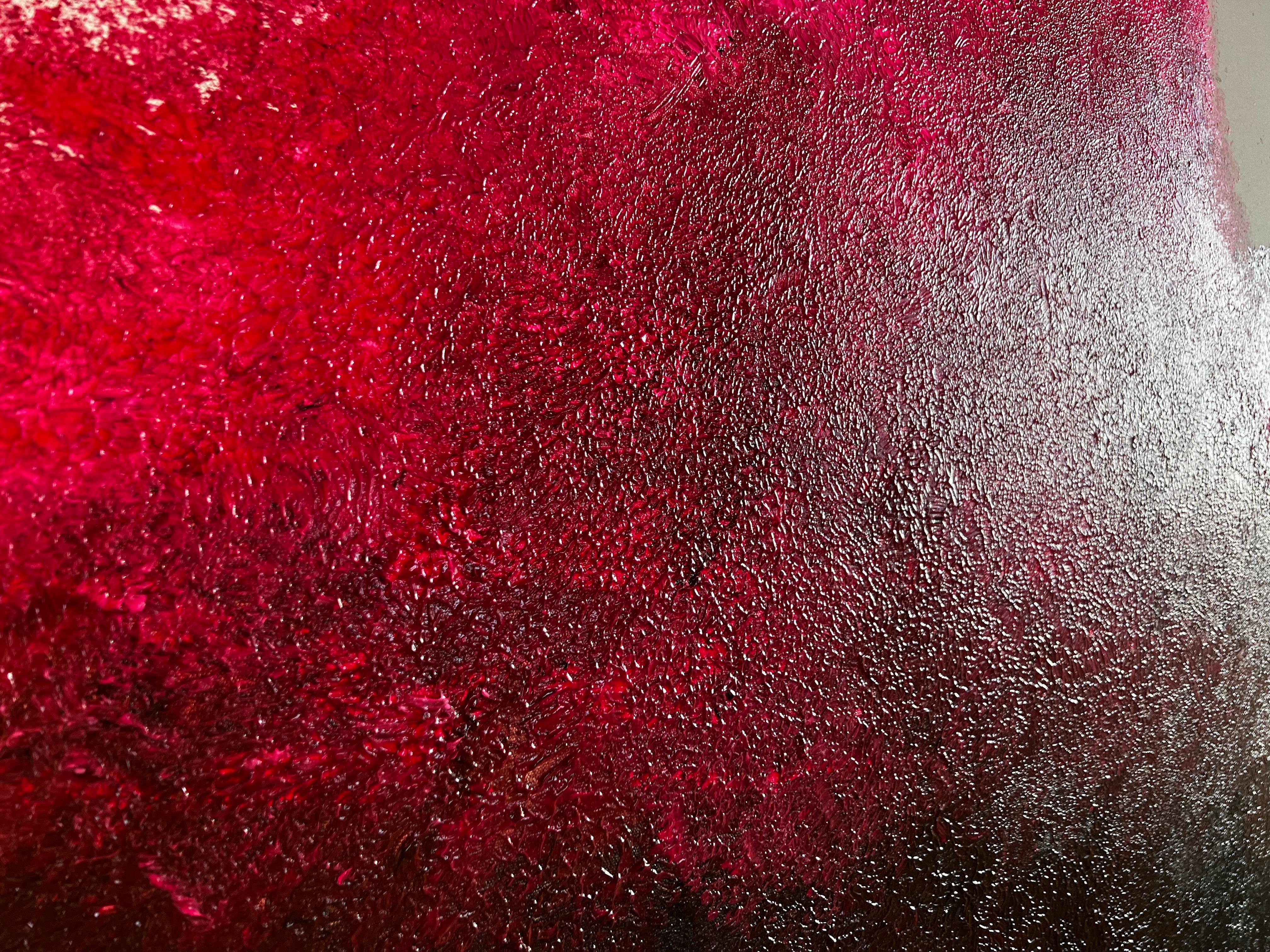 All the Pretty Dreams — Large Abstract Expressionist Painting in Pink and Brown For Sale 17