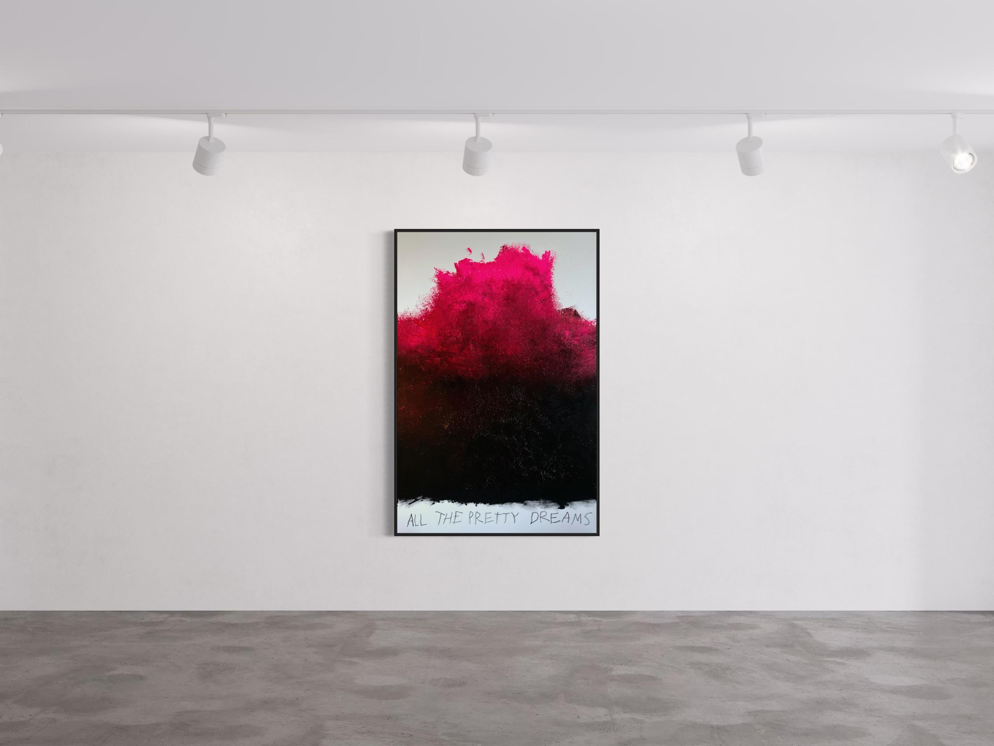 All the Pretty Dreams — Large Abstract Expressionist Painting in Pink and Brown For Sale 2
