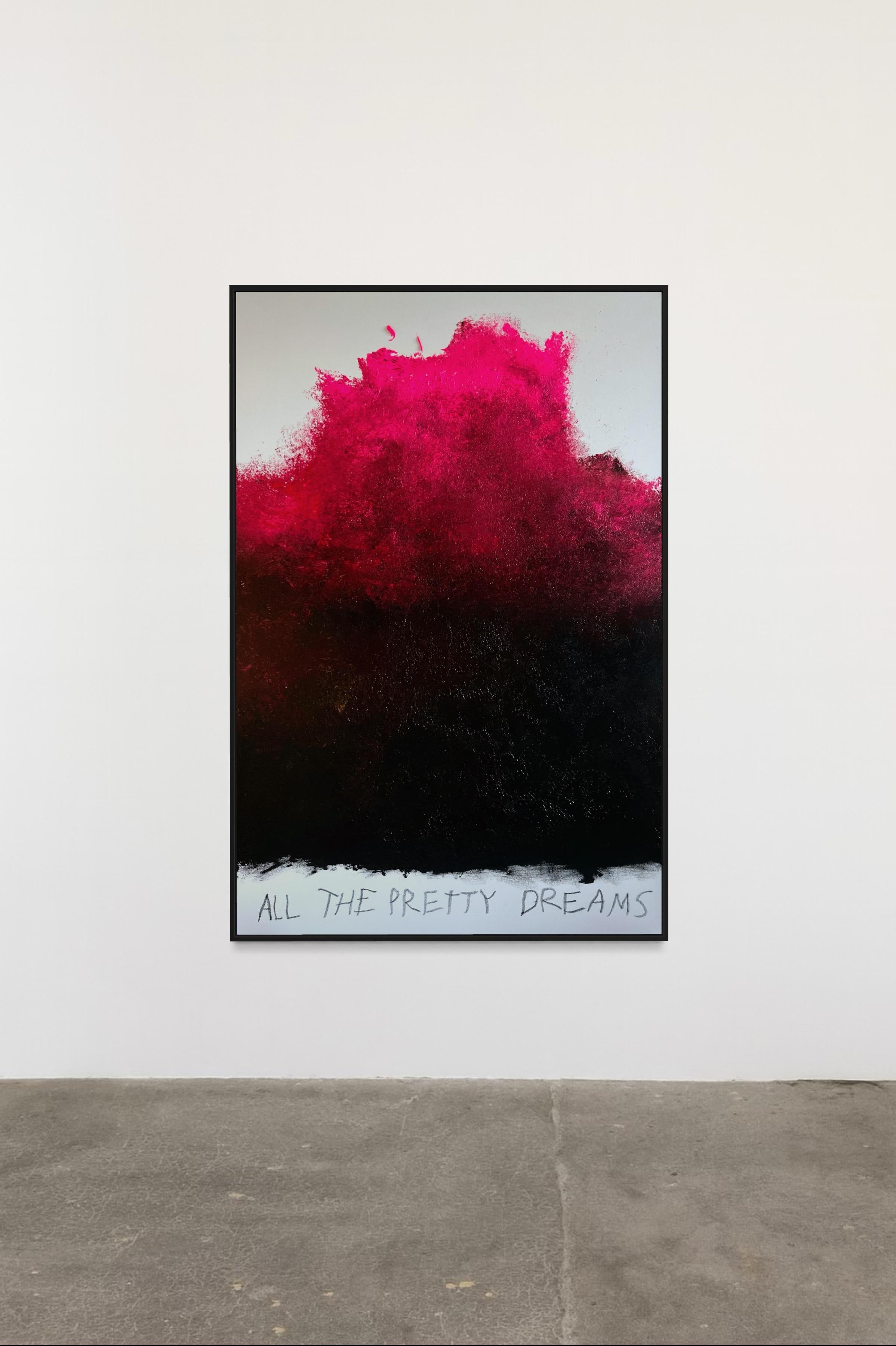 All the Pretty Dreams — Large Abstract Expressionist Painting in Pink and Brown For Sale 5