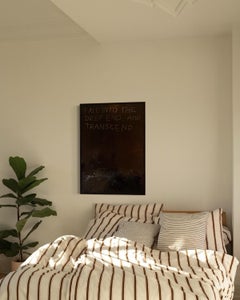 Depth of Becoming — Contemporary Abstract Text-Based Painting by Emmi Iida