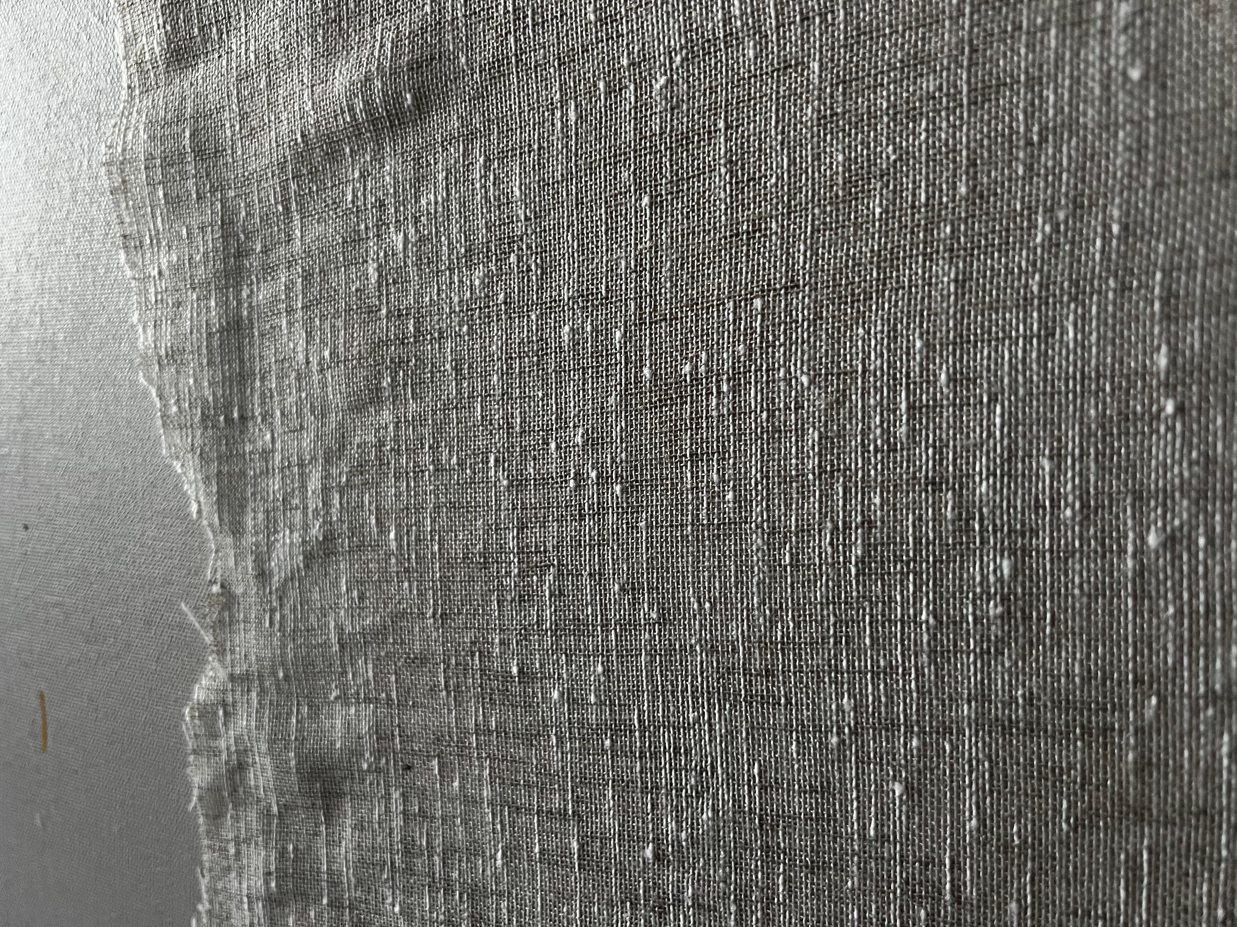 Fragment Of Silence — Large Minimalist Textile-Inspired Abstract Painting For Sale 10