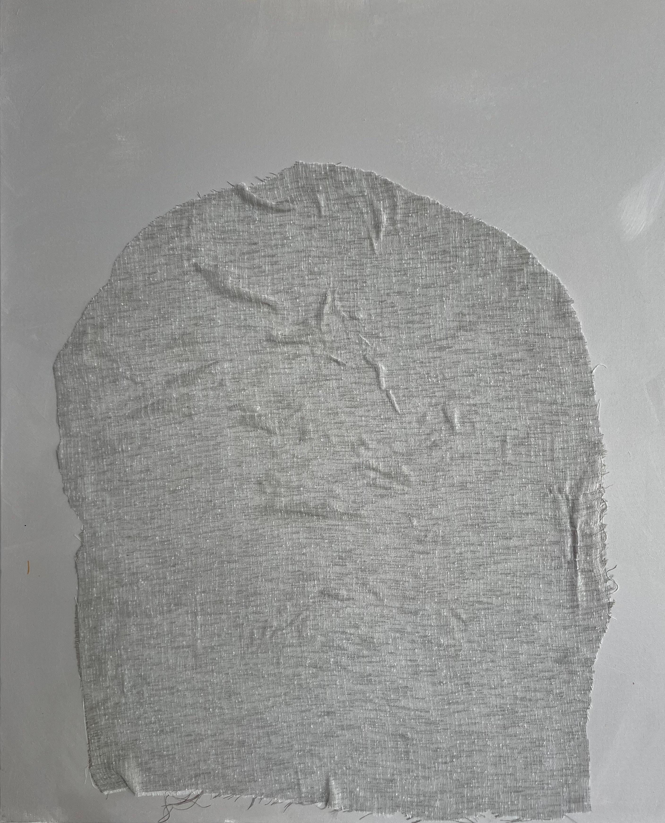 Fragment Of Silence — Large Minimalist Textile-Inspired Abstract Painting For Sale 13