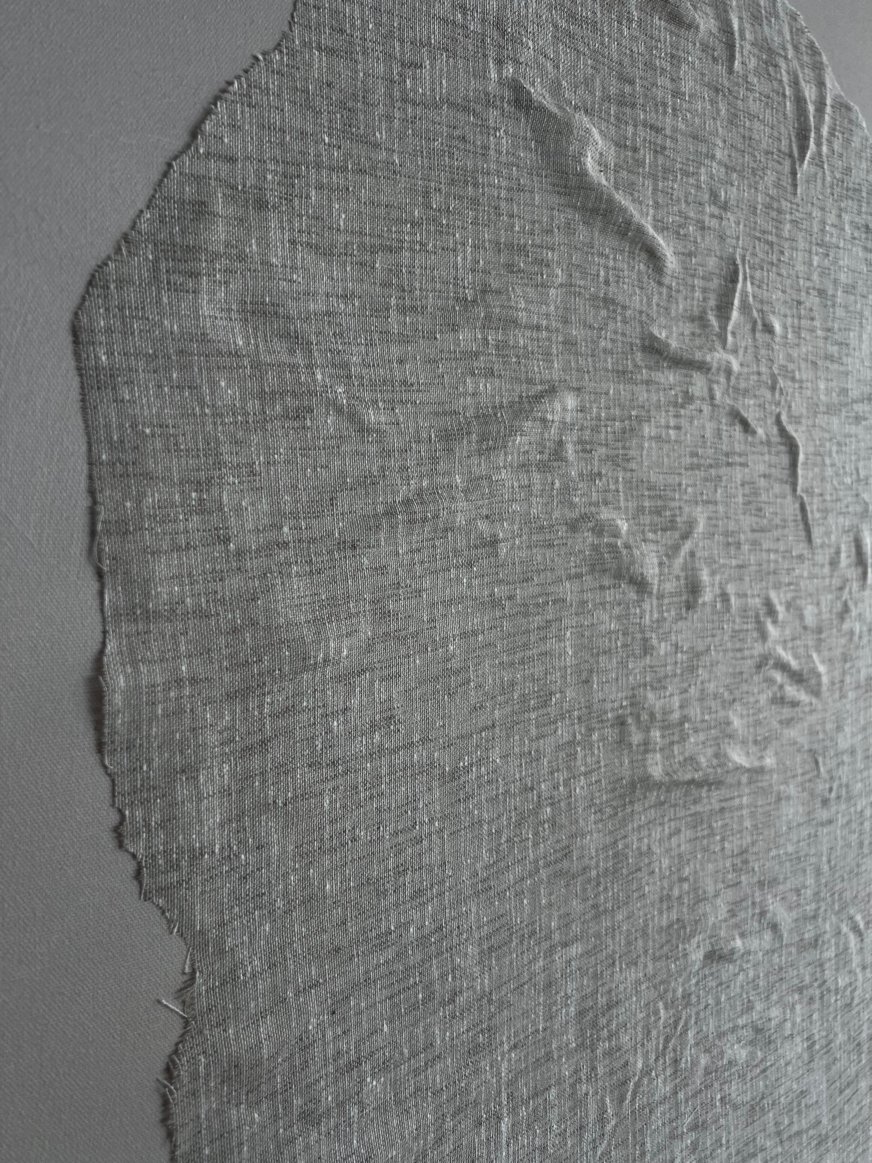 Fragment Of Silence — Large Minimalist Textile-Inspired Abstract Painting For Sale 2
