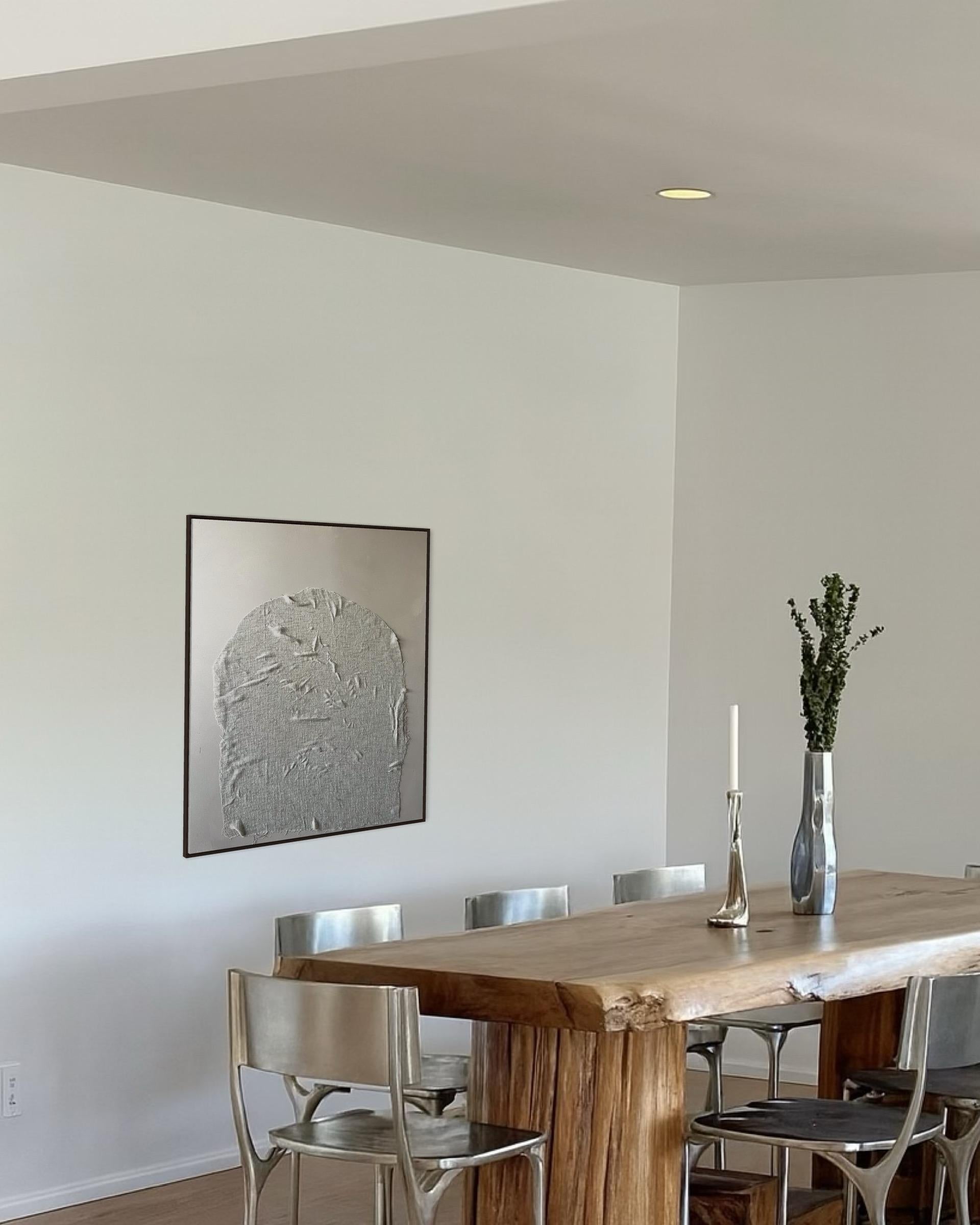 Fragment Of Silence — Large Minimalist Textile-Inspired Abstract Painting For Sale 5