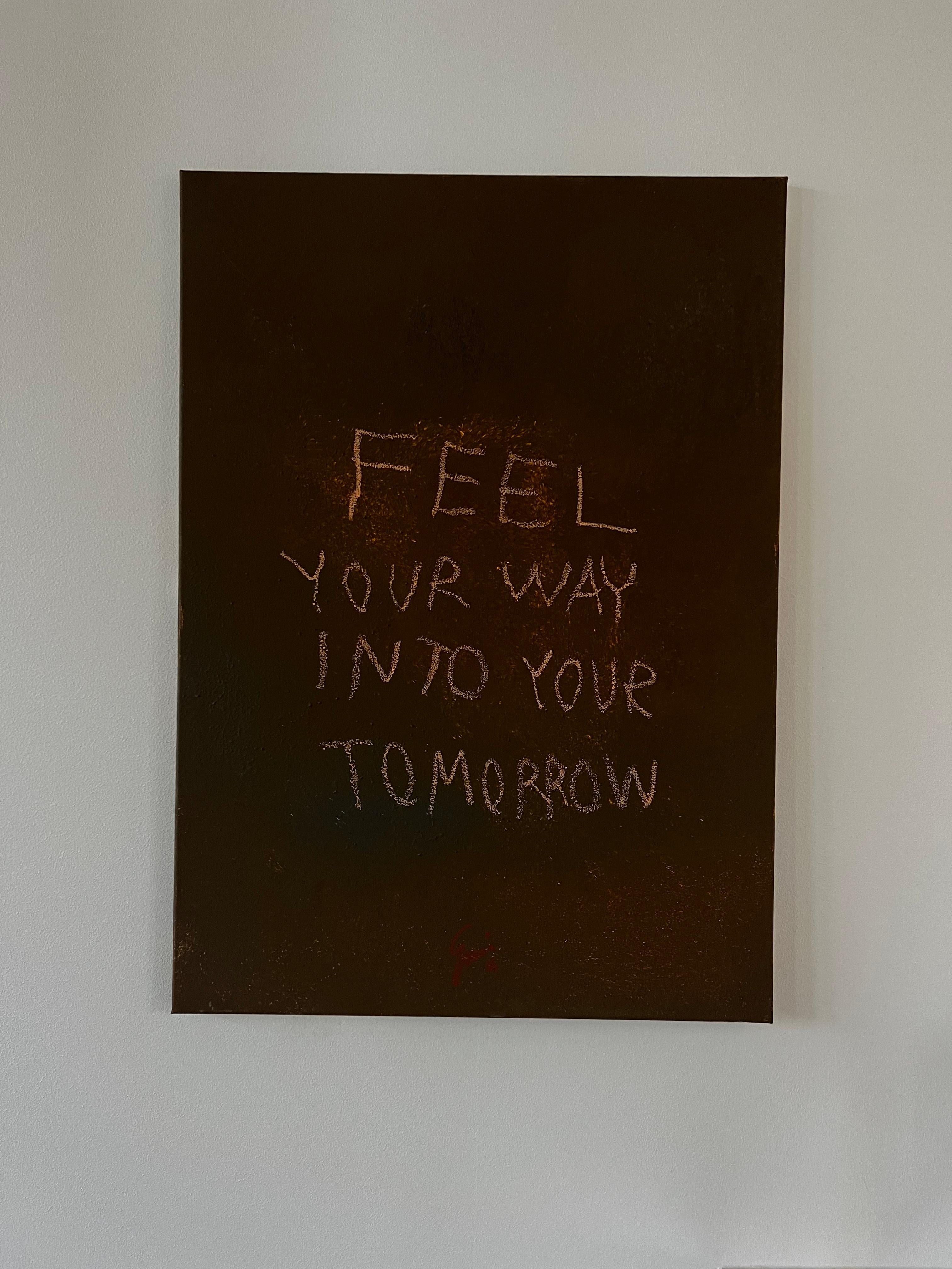 Into Your Tomorrow — Contemporary Text-Based Painting by Emmi Iida For Sale 2