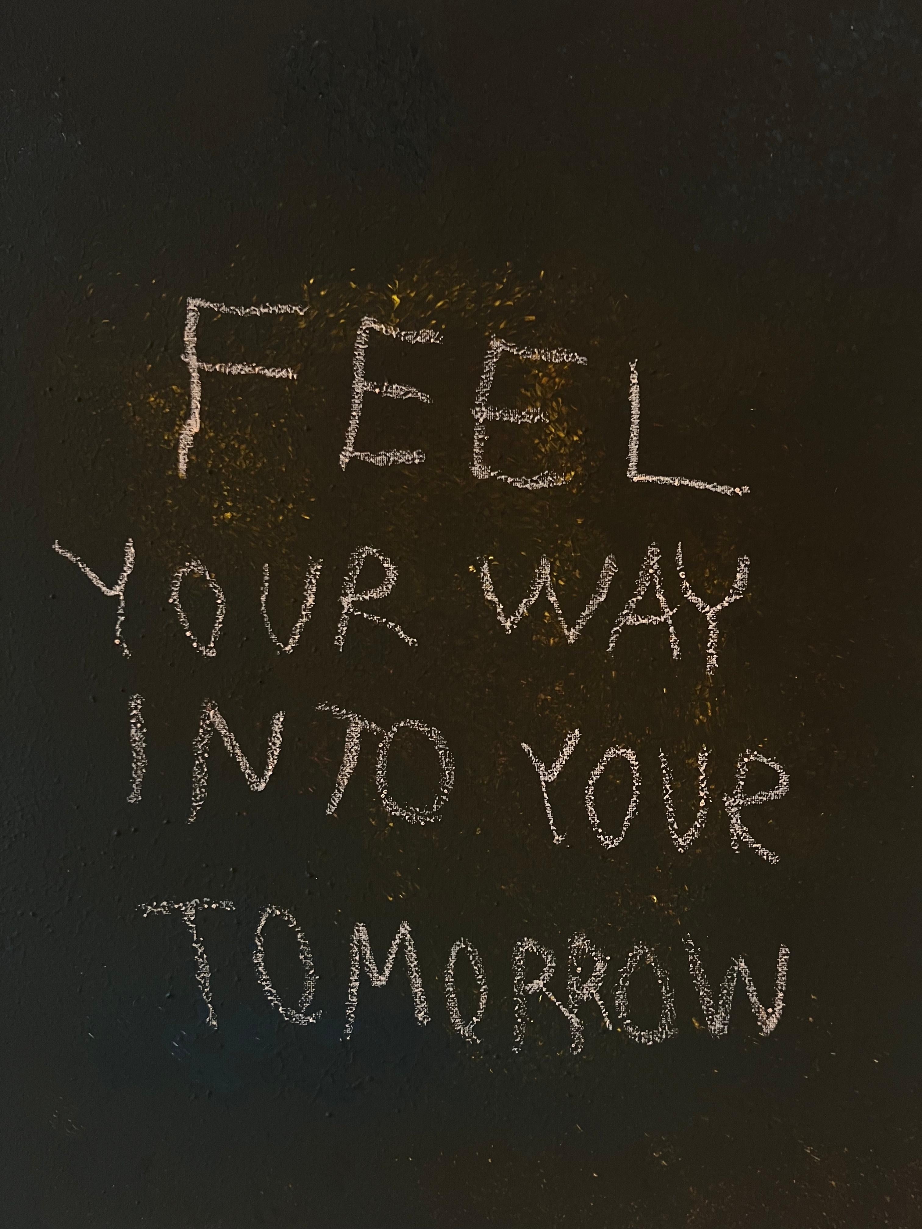 Into Your Tomorrow — Contemporary Text-Based Painting by Emmi Iida For Sale 5