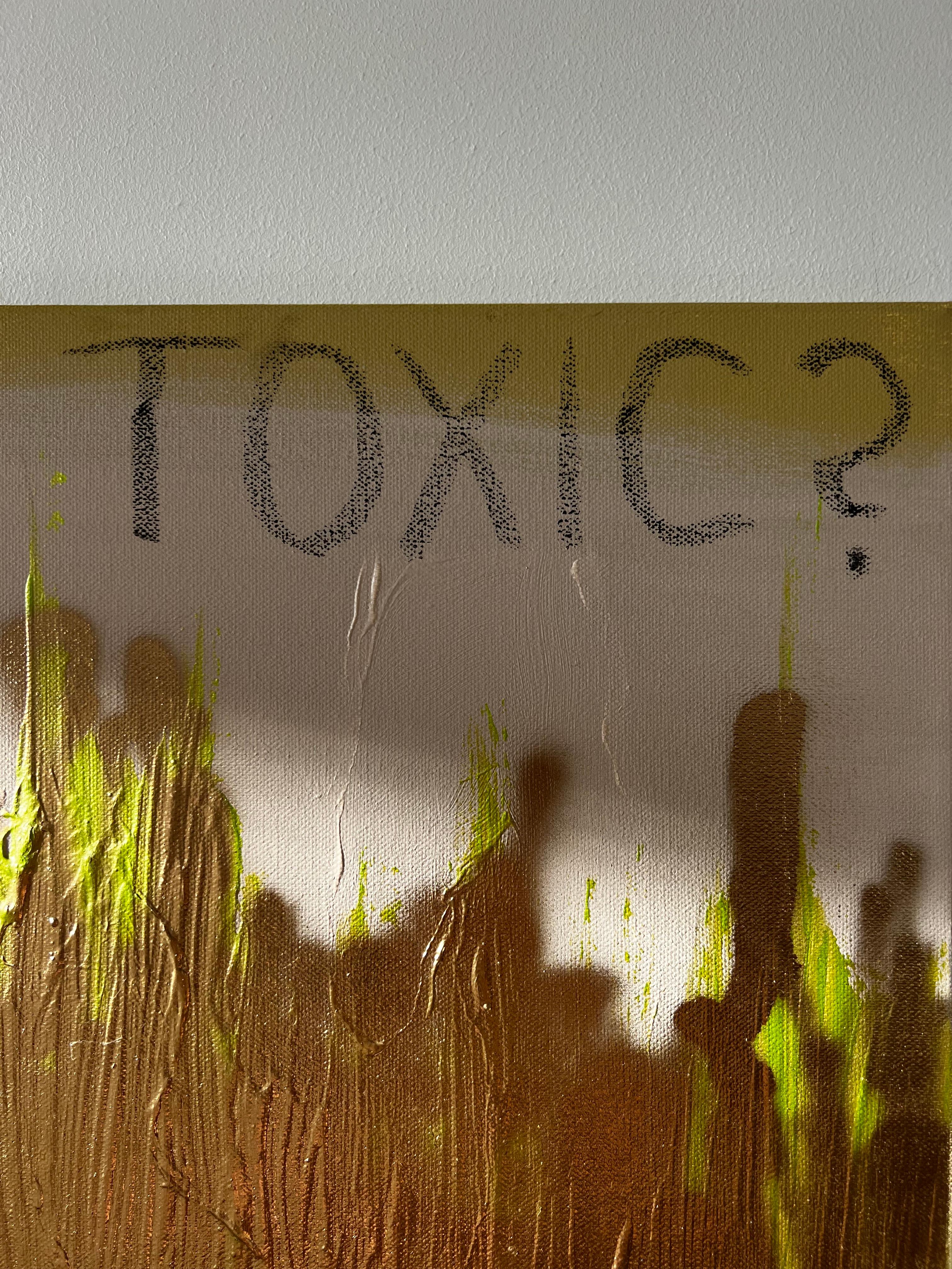 Non Toxic Contemporary Abstract Modern Expressionist Painting Quote For Sale 7