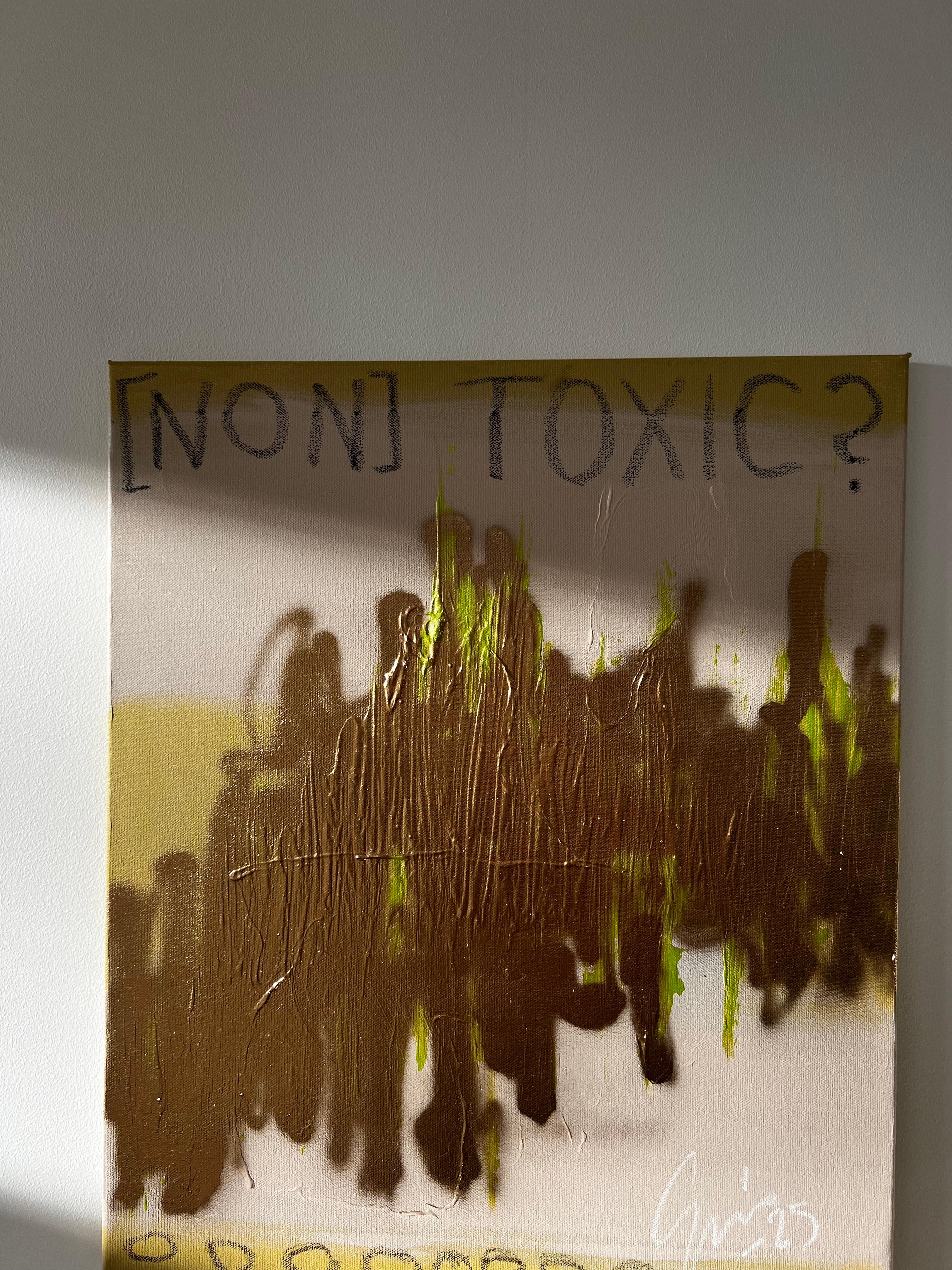 Non Toxic Contemporary Abstract Modern Expressionist Painting Quote For Sale 10