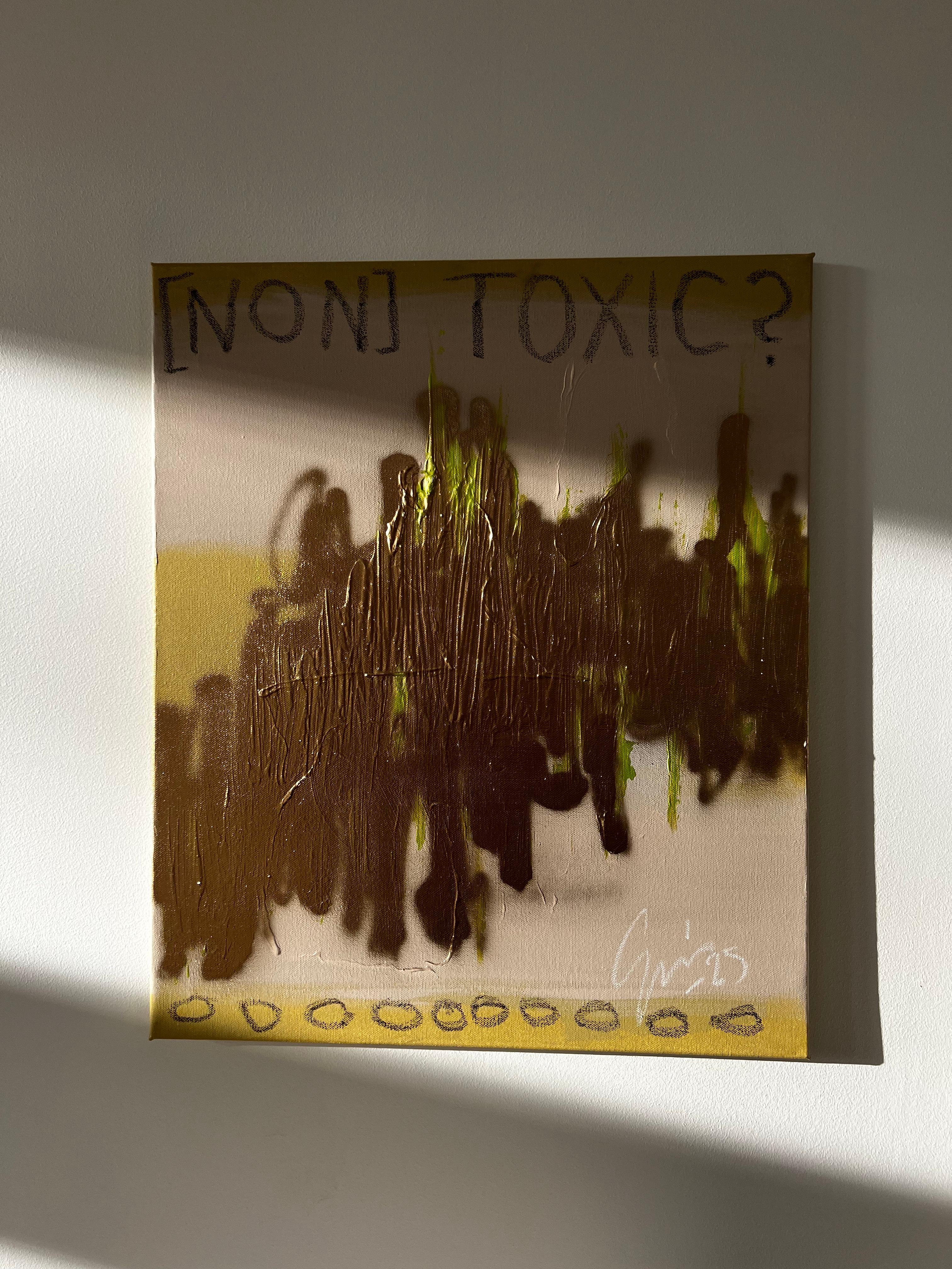 Non Toxic Contemporary Abstract Modern Expressionist Painting Quote For Sale 2