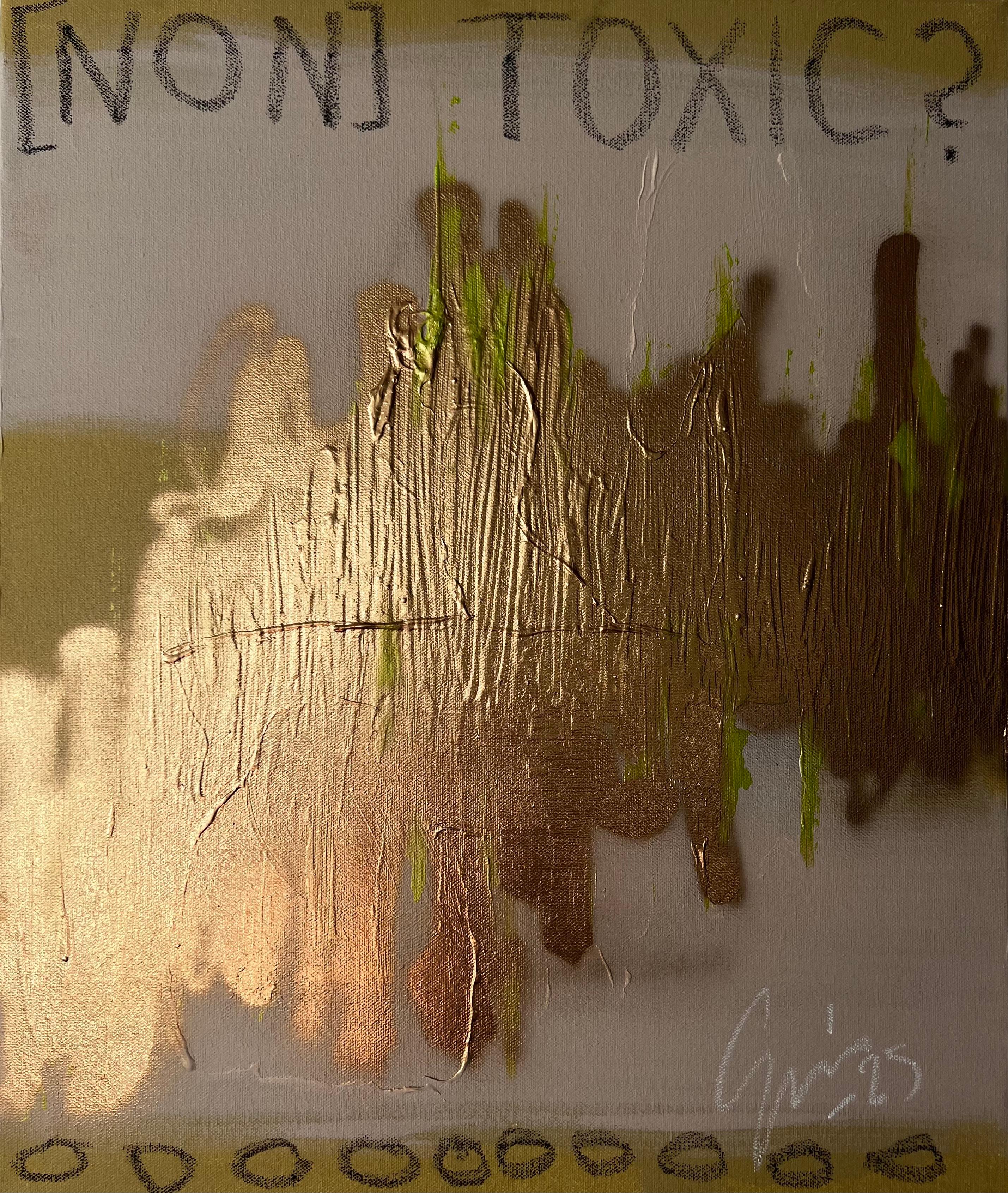 Non Toxic Contemporary Abstract Modern Expressionist Painting Quote - Mixed Media Art by EMMI IIDA