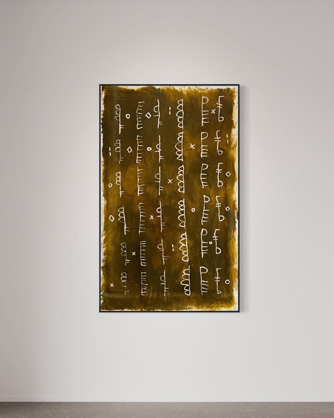 'Patterns' opera d'arte nordica verde bosco spirituale astratta elegante di lusso in vendita 3