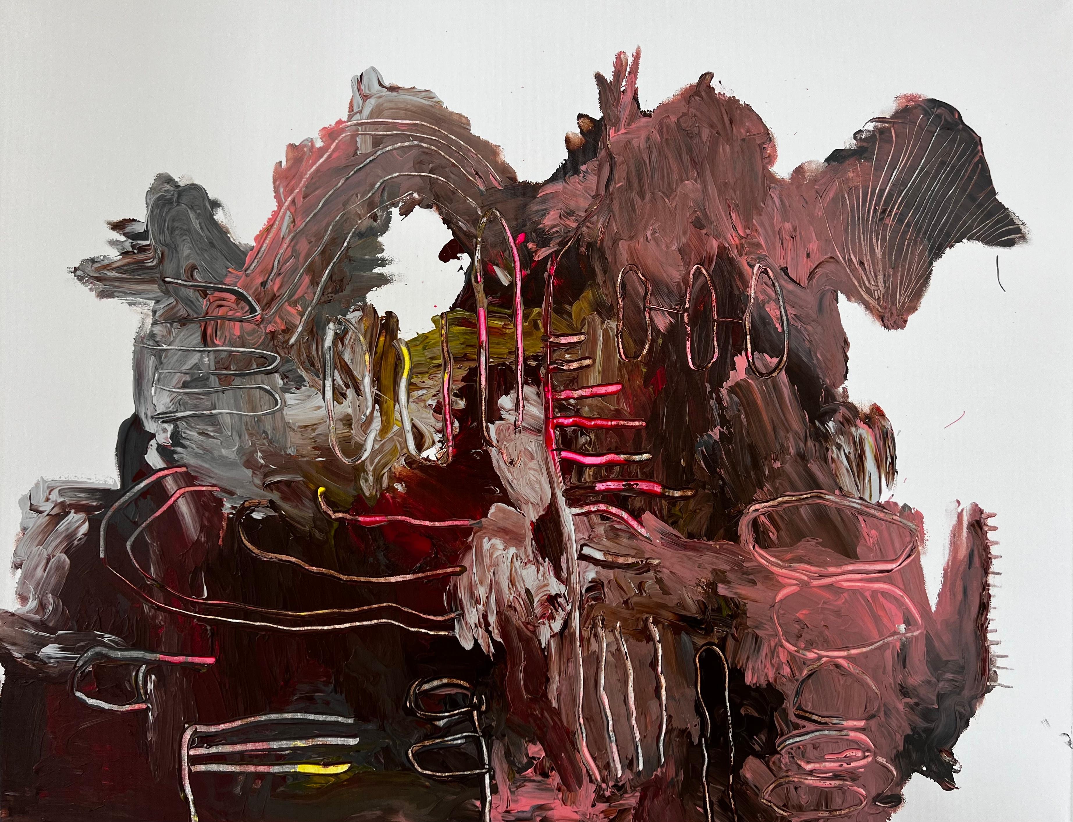 Resonance in Red — Large Abstract Expressionist Colorful Painting by Emmi Iida